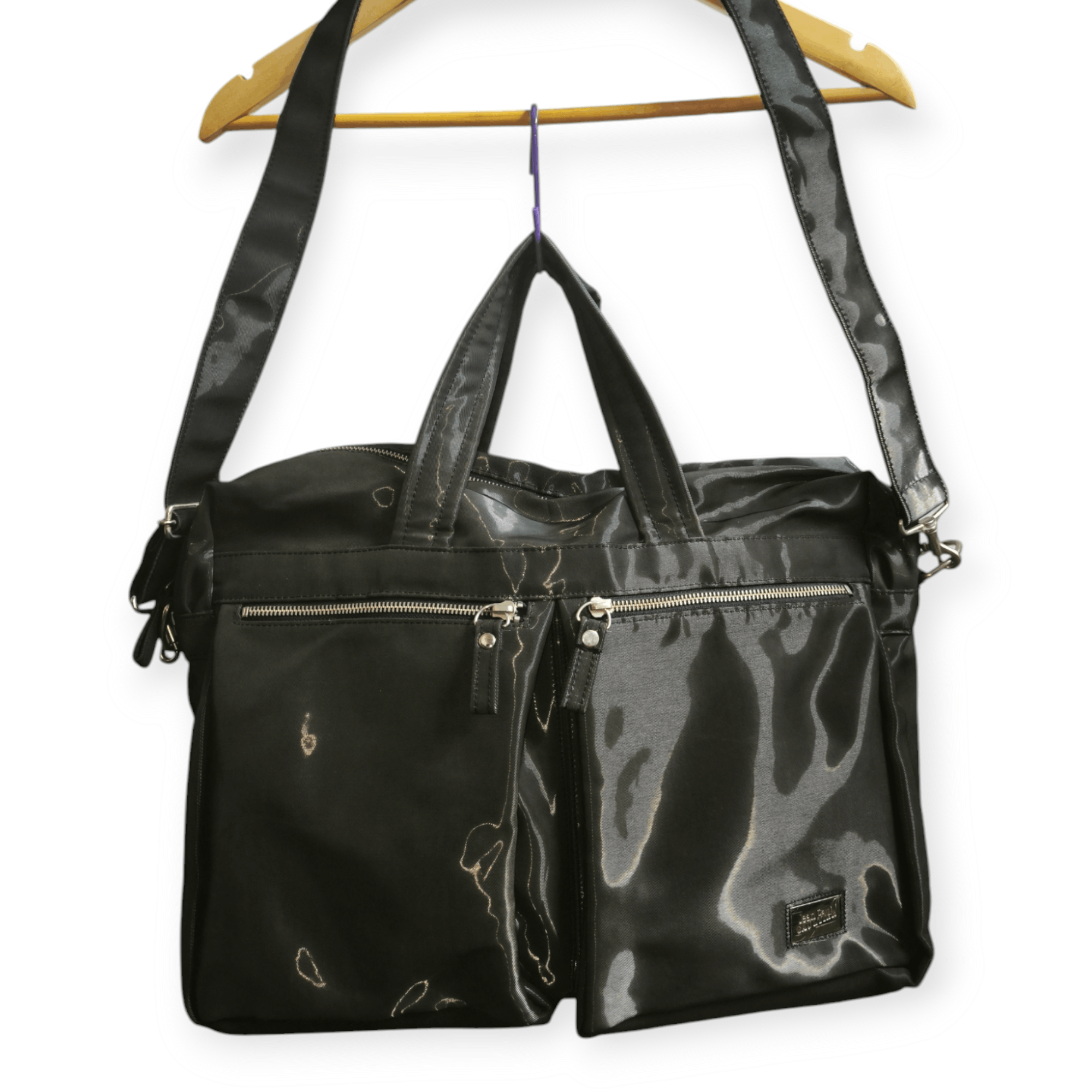 Grey Metallic Tanker 2 Way Bag