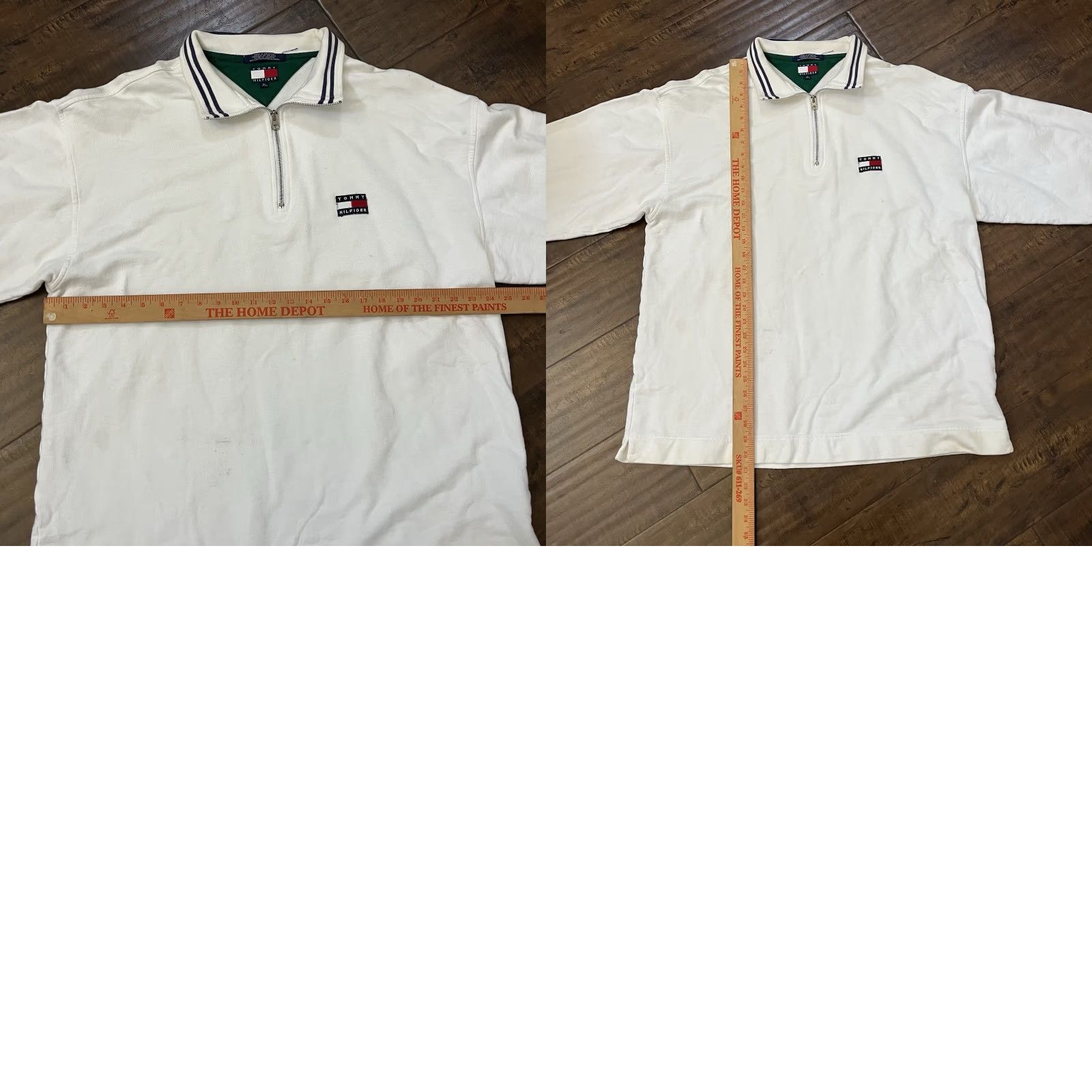 Tommy Hilfiger VINTAGE Tommy Hilfiger Jumper Pullover 1/4 Zip Beige Mens XL Knit Knitwear Zip Logo Classic Outdoor 90s Y2K Size US XL / EU 56 / 4 - 8 Thumbnail