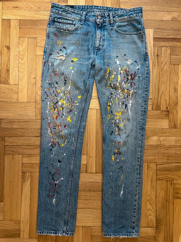 Calvin Klein Calvin Klein splatter jeans 31x32 Size US 31 - 1 Thumbnail
