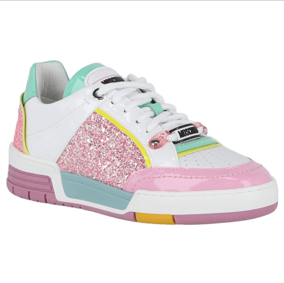 Moschino Authentic Moschino Pastel / Pink Glitter Low Top Sneakers Size US 8 / IT 38 - 1 Thumbnail