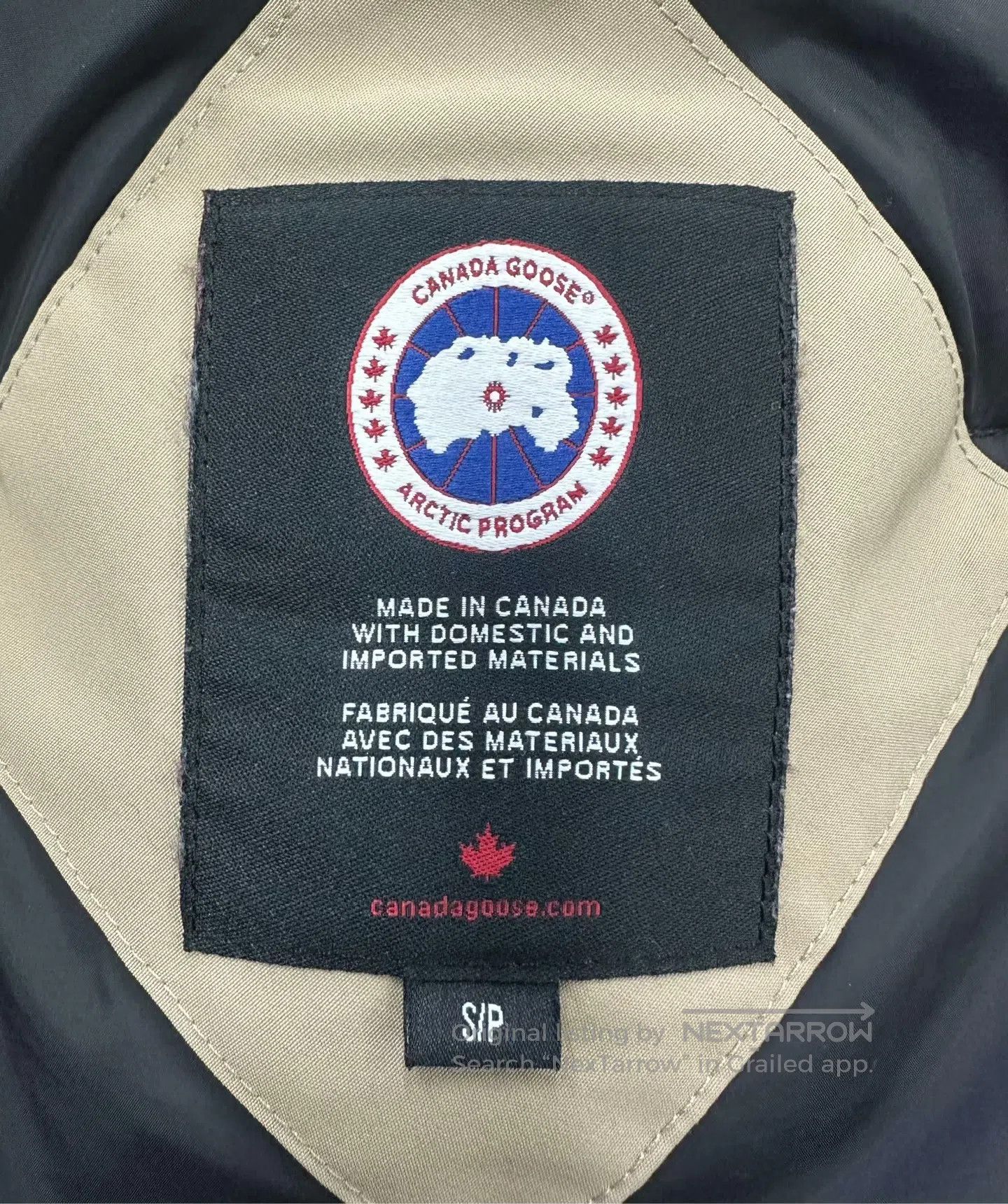 Canada Goose Canada Goose Beige Sleeve Label Logo Single-breasted Parka Size US S / EU 44-46 / 1 - 3 Thumbnail