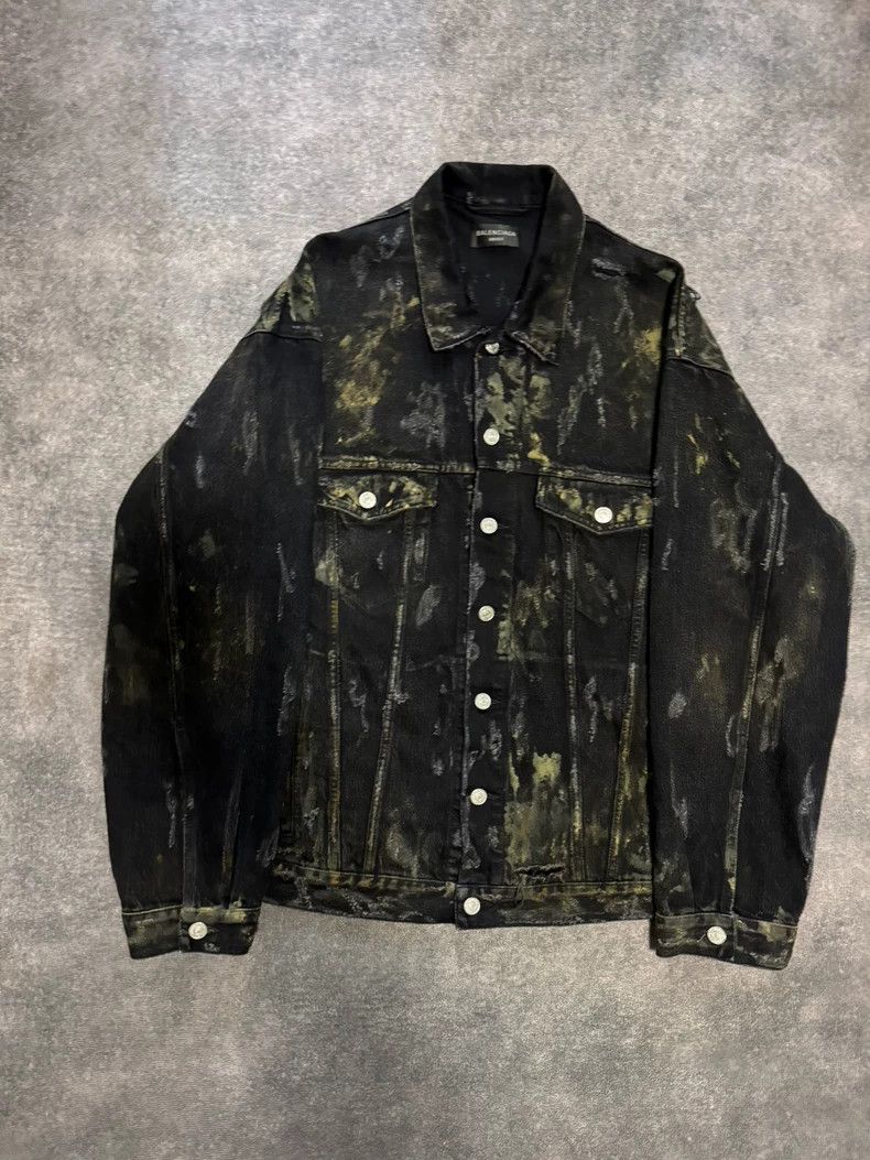 Balenciaga Balenciaga 23SS Distressed Denim Jacket - dmc Size US M / EU 48-50 / 2 - 1 Thumbnail
