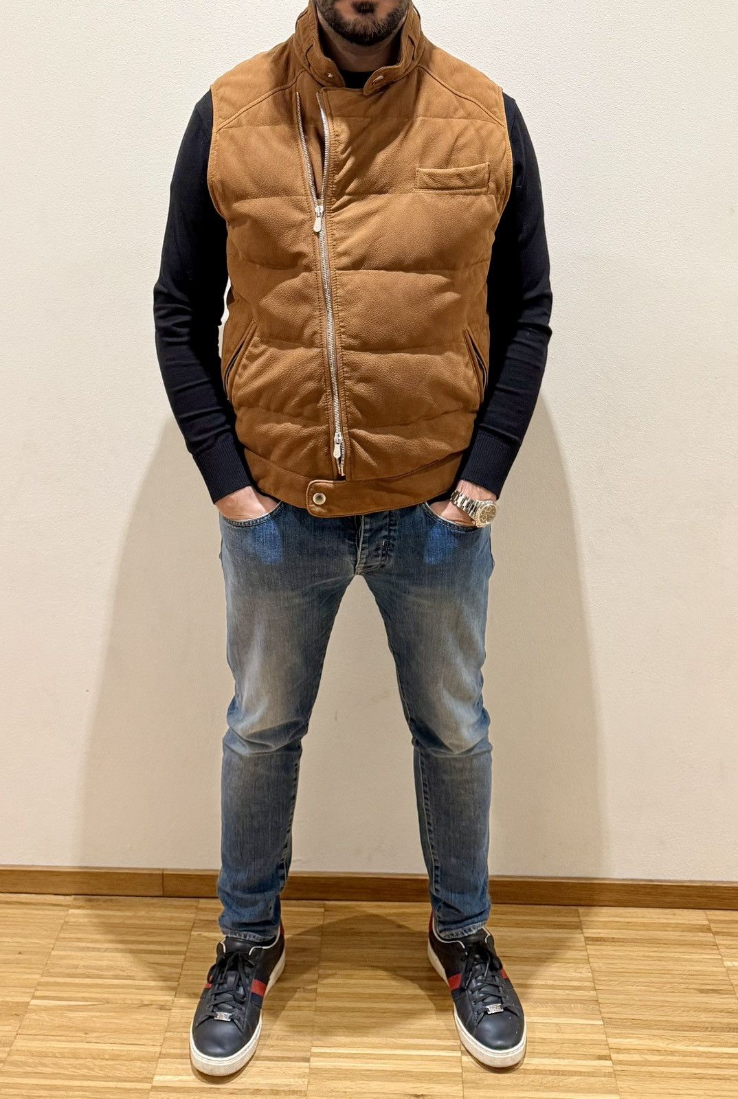 Brunello Cucinelli Suede vest with goose down padding Size US M / EU 48-50 / 2 - 10 Thumbnail