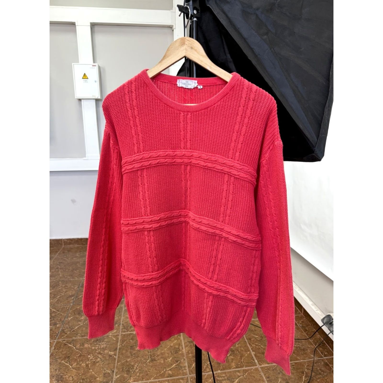 Valentino VINTAGE Valentino Sweater 90s Y2K Made in Italy Pink L Men Pullover Knit Shirt Size US L / EU 52-54 / 3 - 2 Thumbnail