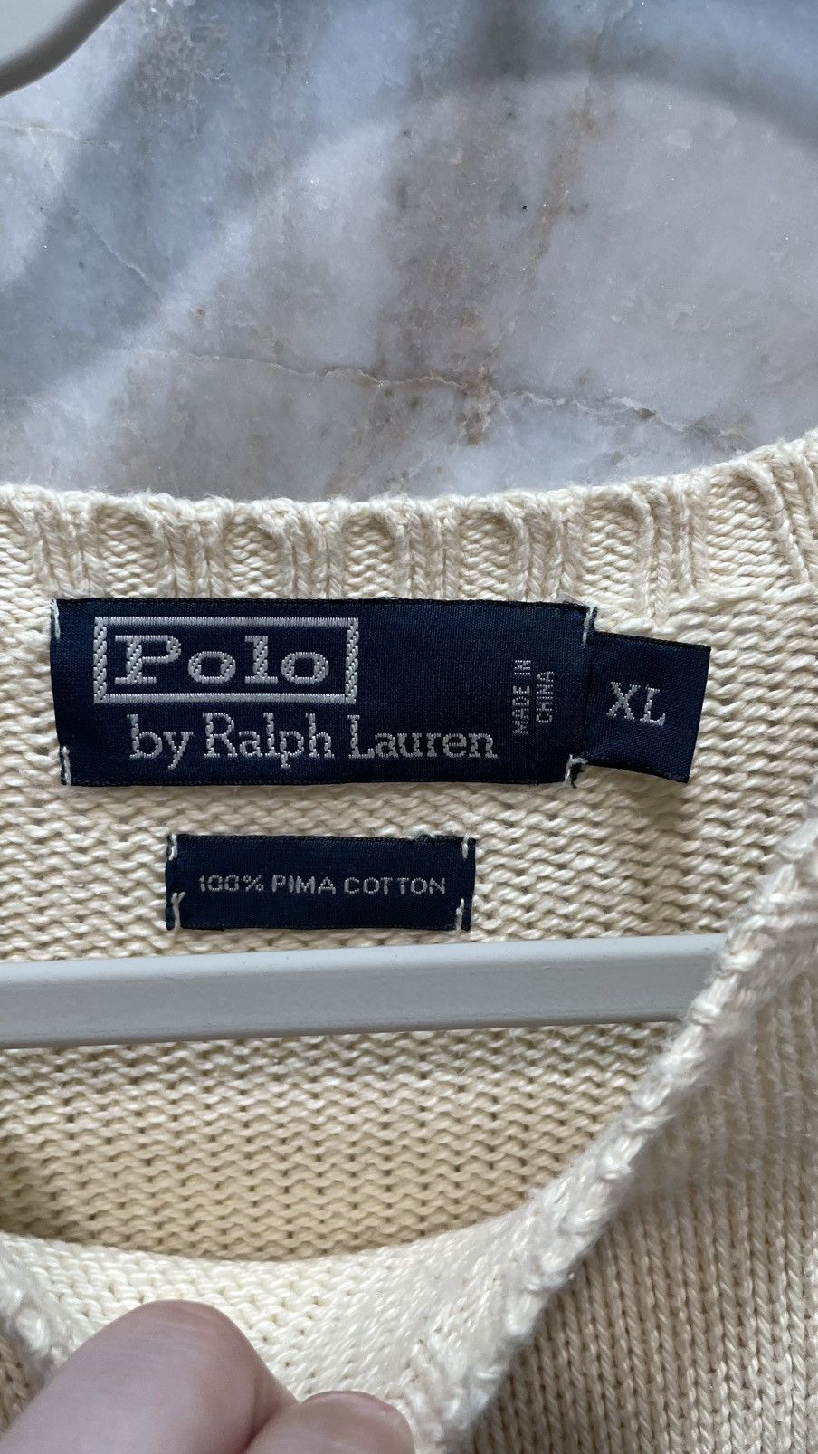 Polo Ralph Lauren Polo Ralph Lauren knitted crewneck sweater tan Size US XXL / EU 58 / 5 - 4 Thumbnail