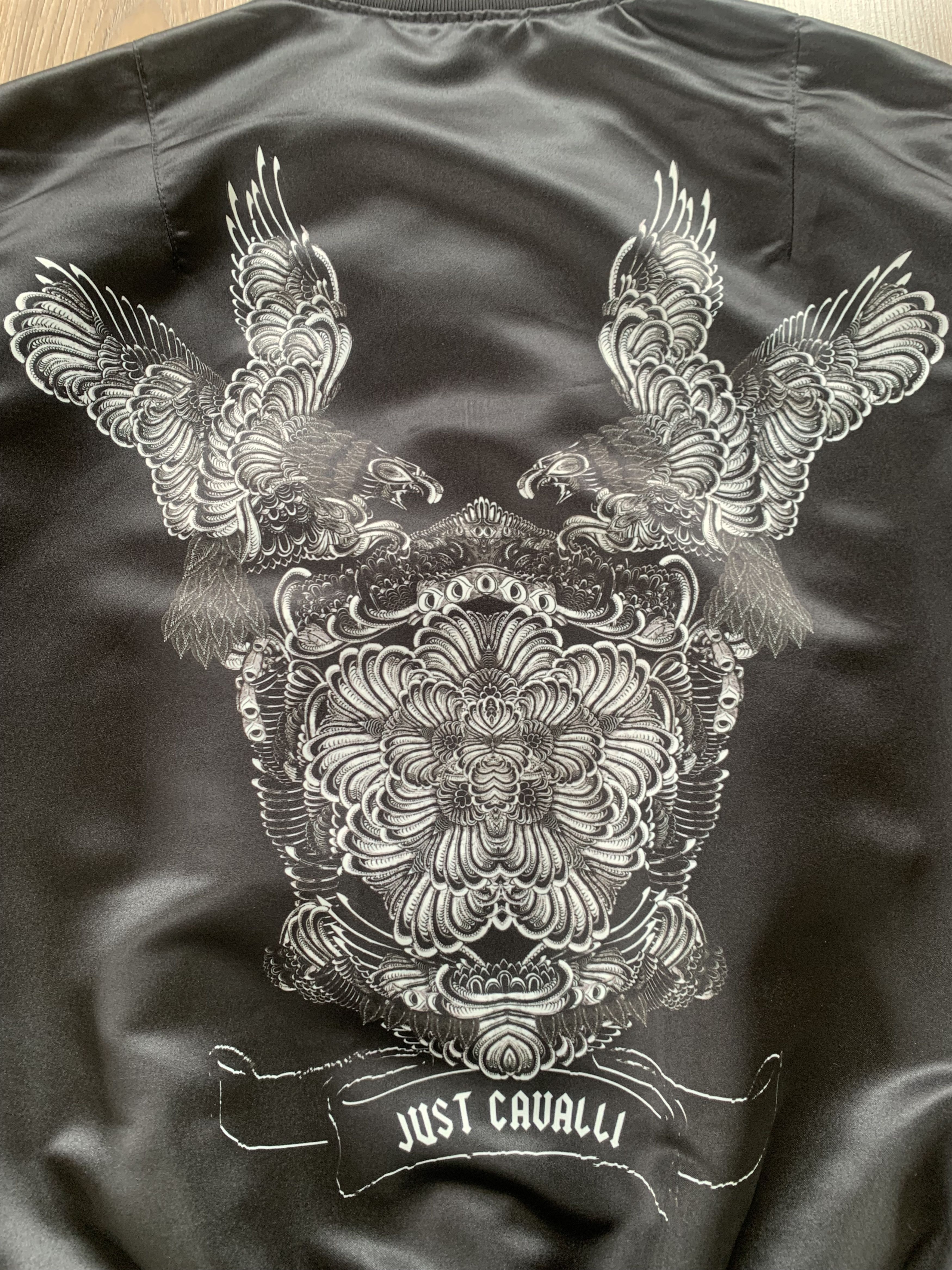 Just Cavalli Rare Just Cavalli Black Bomber Jacket Printed Size US M / EU 48-50 / 2 - 8 Thumbnail