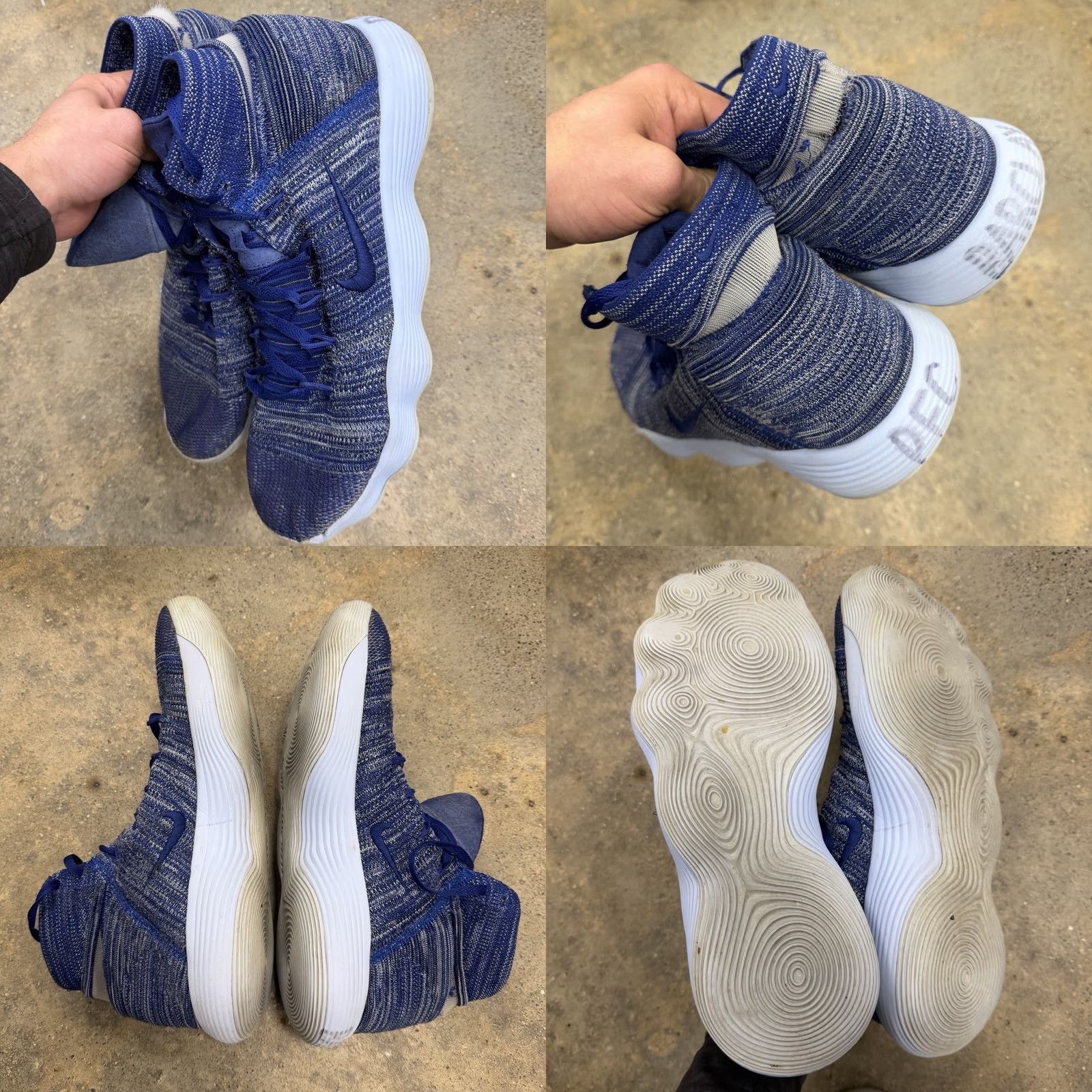 Nike Nike Hyperdunk 2017 Flyknit Men Size 15 917726-400 College Navy See Rip Sneaker Basketball Performance Lightweight Cushioned High Top Nike Shoes Mens Size US 15 / EU 48 - 8 Thumbnail