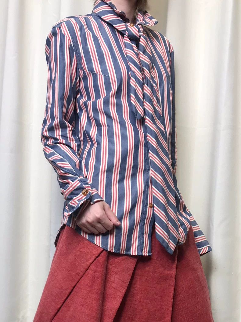 Vivienne Westwood Vivienne Westwood Striped striped tie shirt Size M / US 6-8 / IT 42-44 - 4 Thumbnail