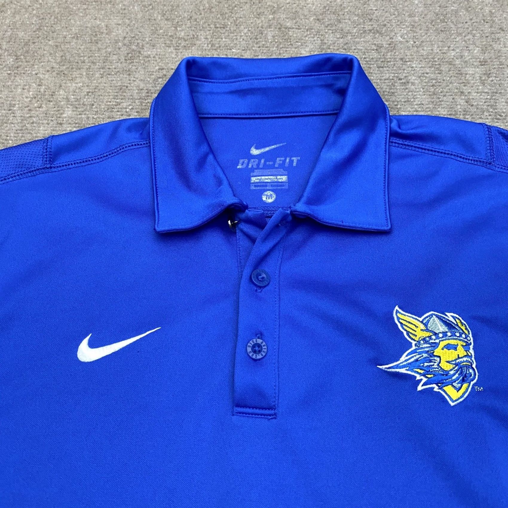 Nike Nike Polo Shirt Mens M Blue Viking Logo Dri Fit Short Sleeve Golf Casual Size US M / EU 48-50 / 2 - 2 Thumbnail