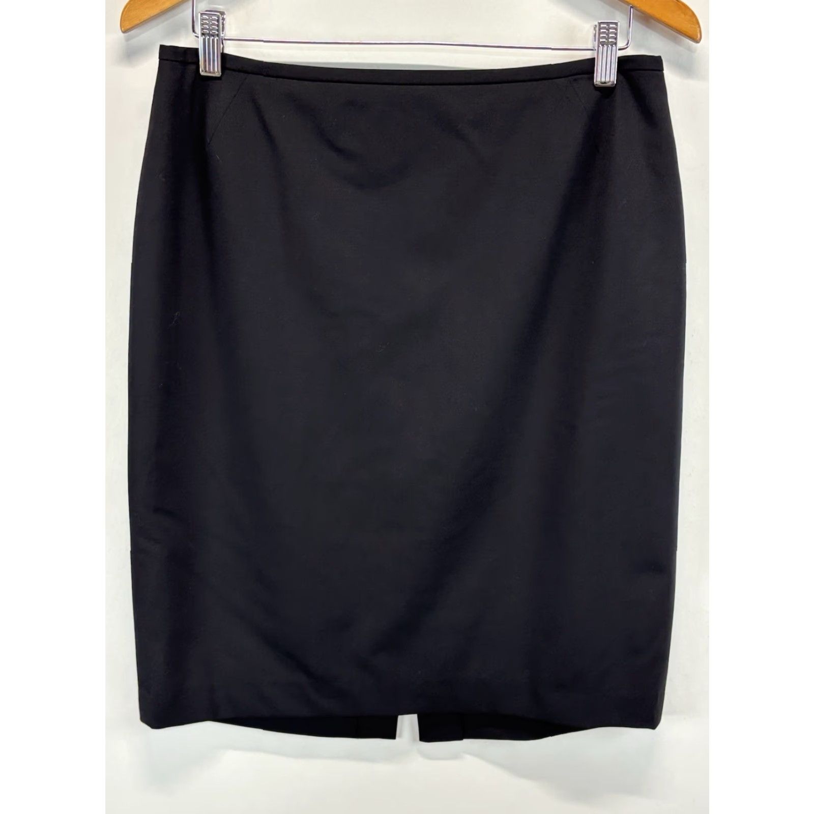 Vintage Lafayette 148 Women's Pencil Skirt In Black Wool 10 Career Capsule Skirt Size 32" / US 10 / IT 46 - 2 Thumbnail
