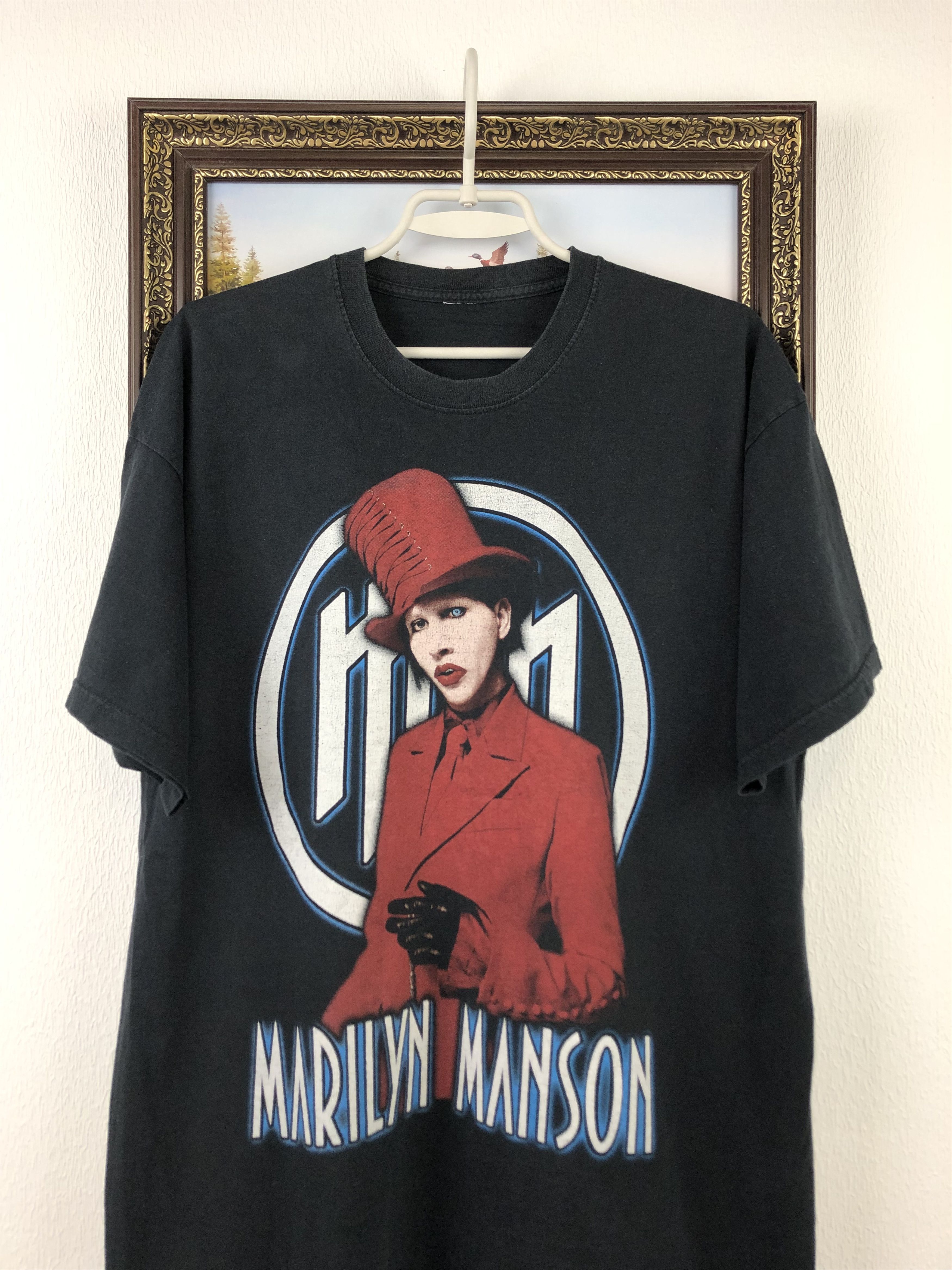 Band Tees Vintage Marilyn Manson Bad Over Print Shirt Tee Big Logo Size US L / EU 52-54 / 3 - 2 Thumbnail