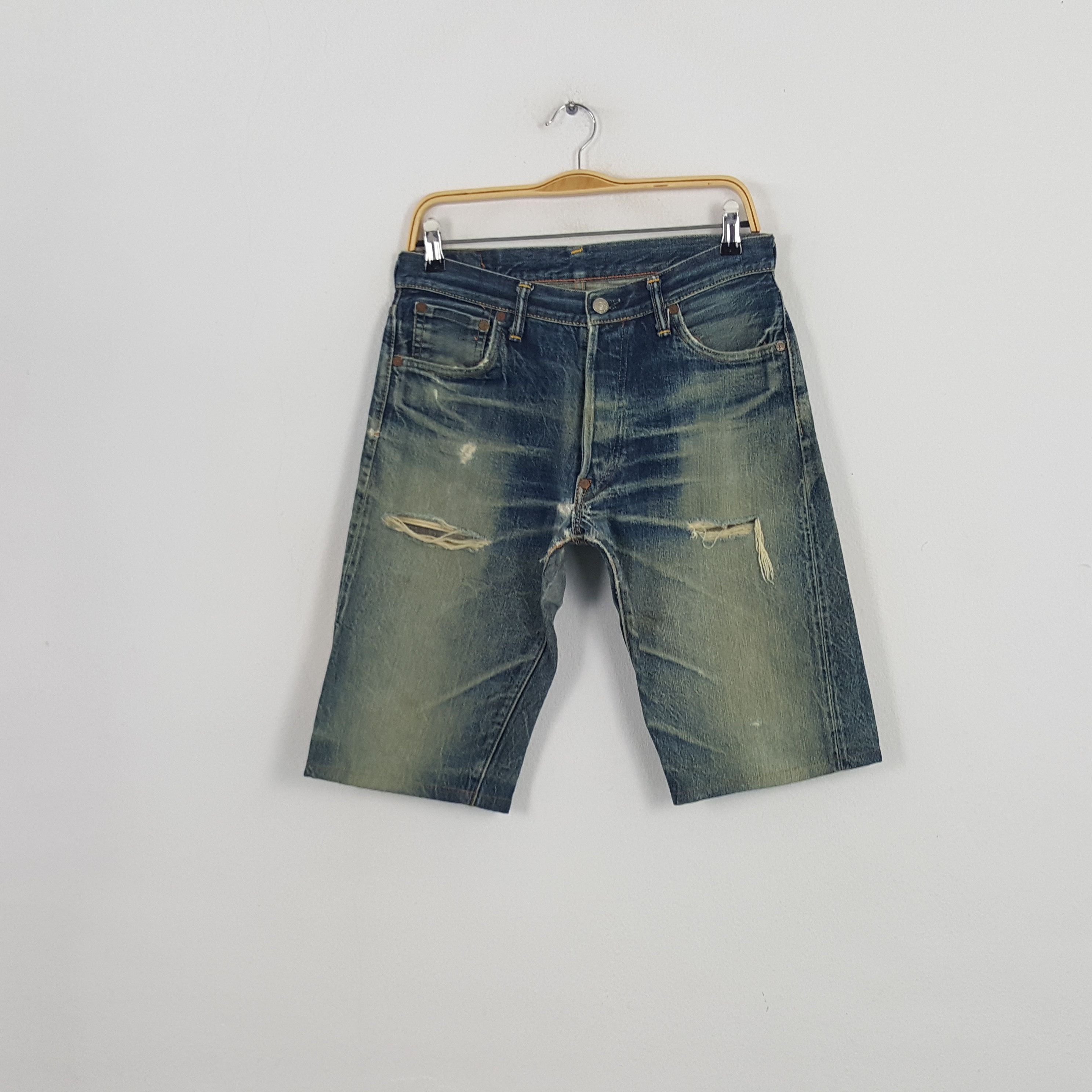 Evisu × Japanese Brand × Vintage Vintage Evisu Japanese Brand Daicock Custom Art Short Jeans Size US 30 / EU 46 - 1 Thumbnail