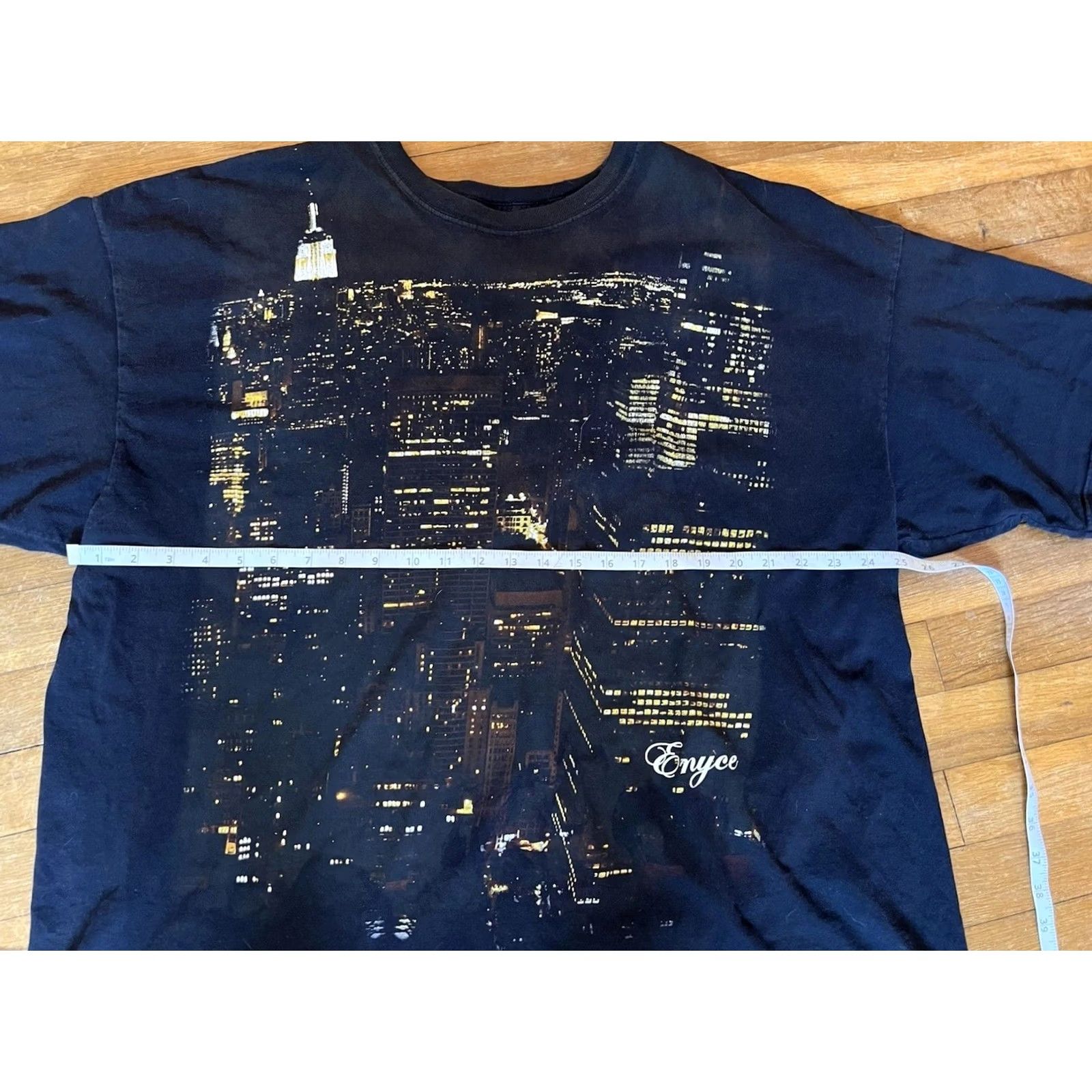 Enyce VINTAGE Enyce T Shirt Men’s 3XL Black City Lights Night Designer Mens Size US XXL / EU 58 / 5 - 3 Thumbnail