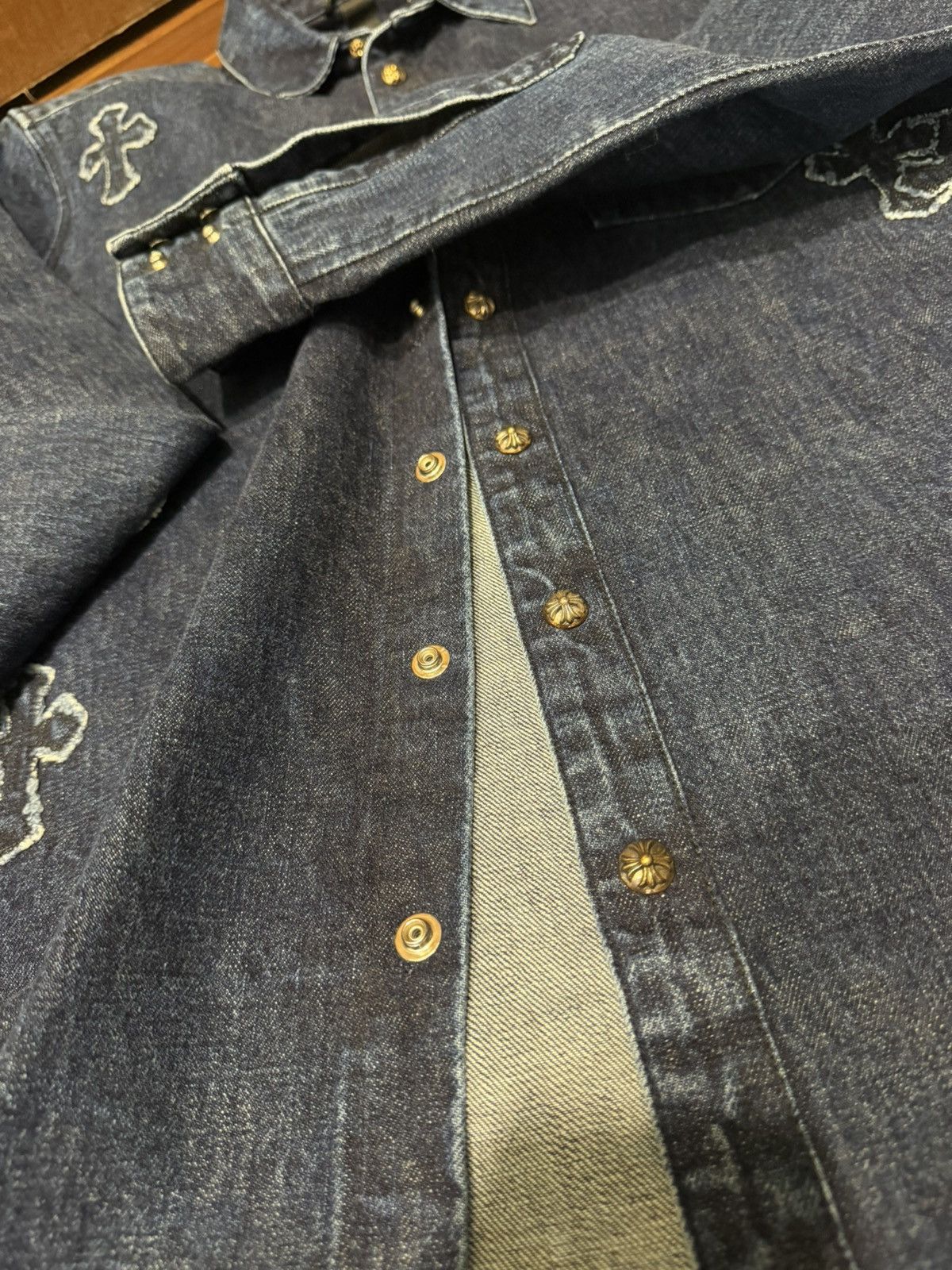 Chrome Hearts Chrome Hearts Cross Patch Denim Jacket Size US XL / EU 56 / 4 - 4 Thumbnail