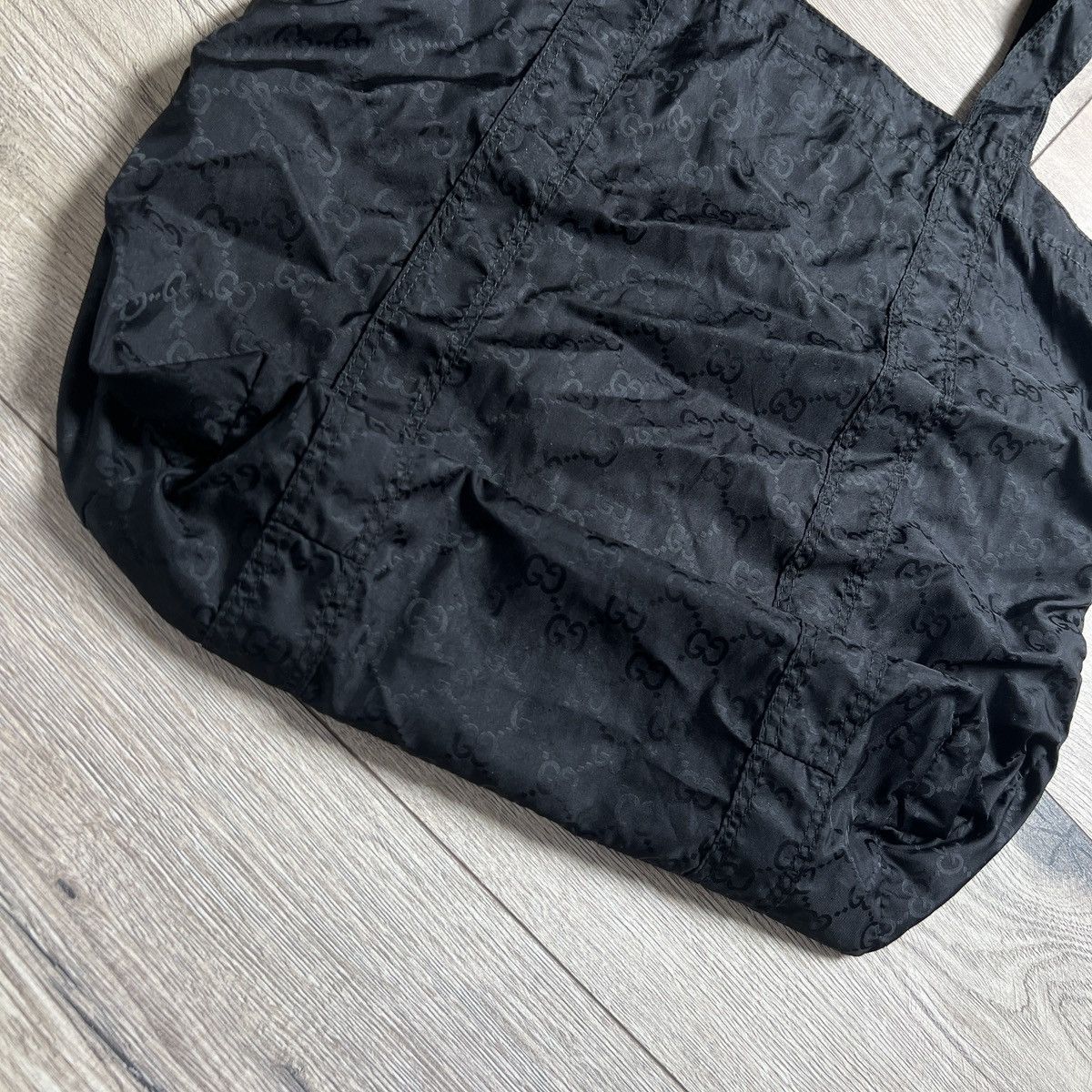 Gucci Gucci Canvas Black Monogram Tote Shopper Bag GG Size ONE SIZE - 9 Thumbnail