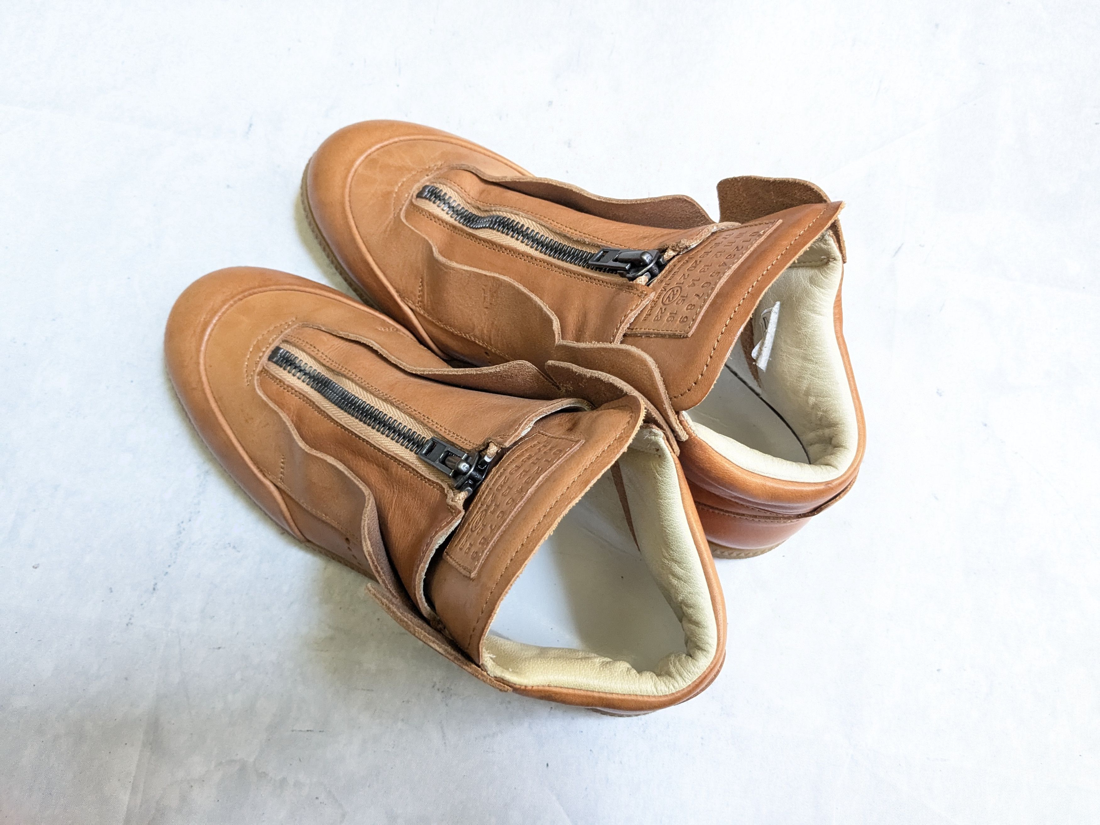 Maison Margiela Maison Margiela Zip Up High Top Sneakers Brown 10 43 Size US 10 / EU 43 - 15 Thumbnail