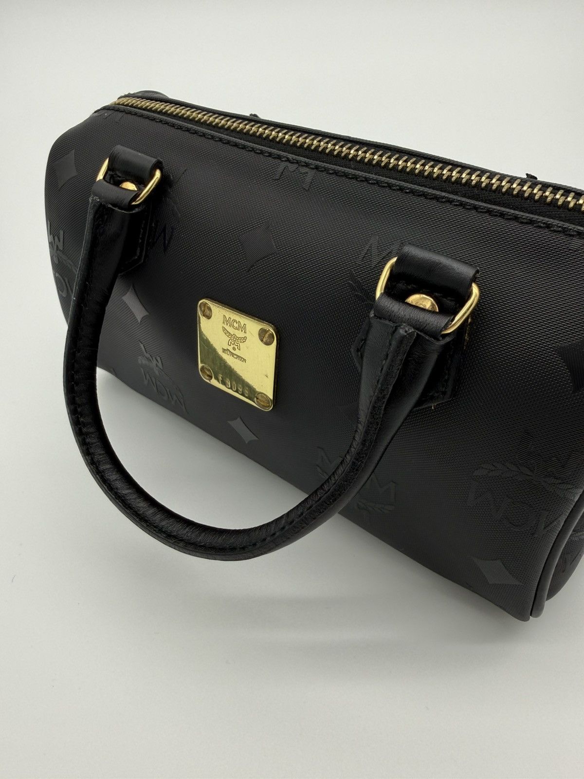 MCM MCM Visetos Logogram 2-Way Hand Bag – Black Size ONE SIZE - 20 Thumbnail