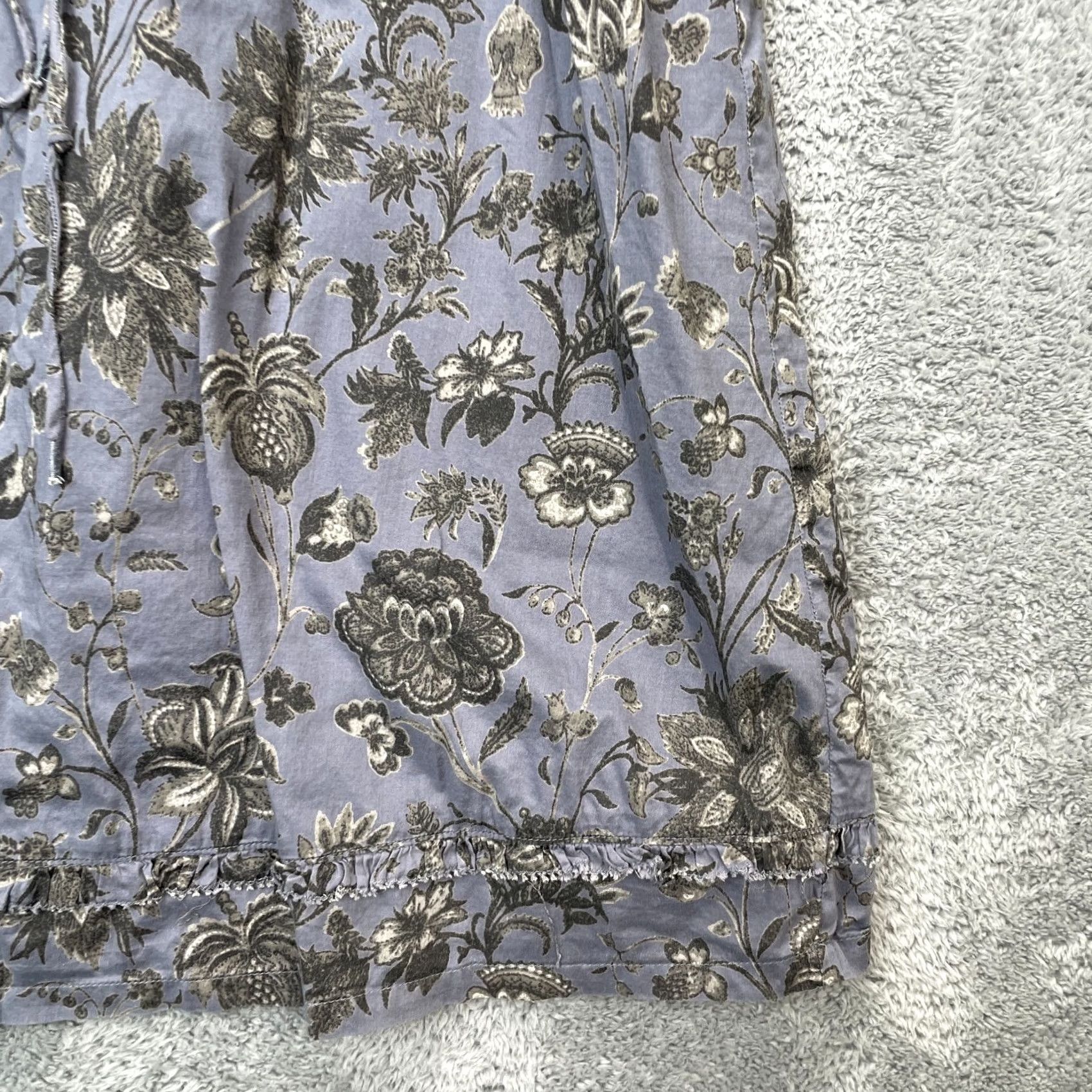 Converse Converse Dress Women Medium Gray A Line Floral Pleated Cottagecore Size M / US 6-8 / IT 42-44 - 4 Thumbnail