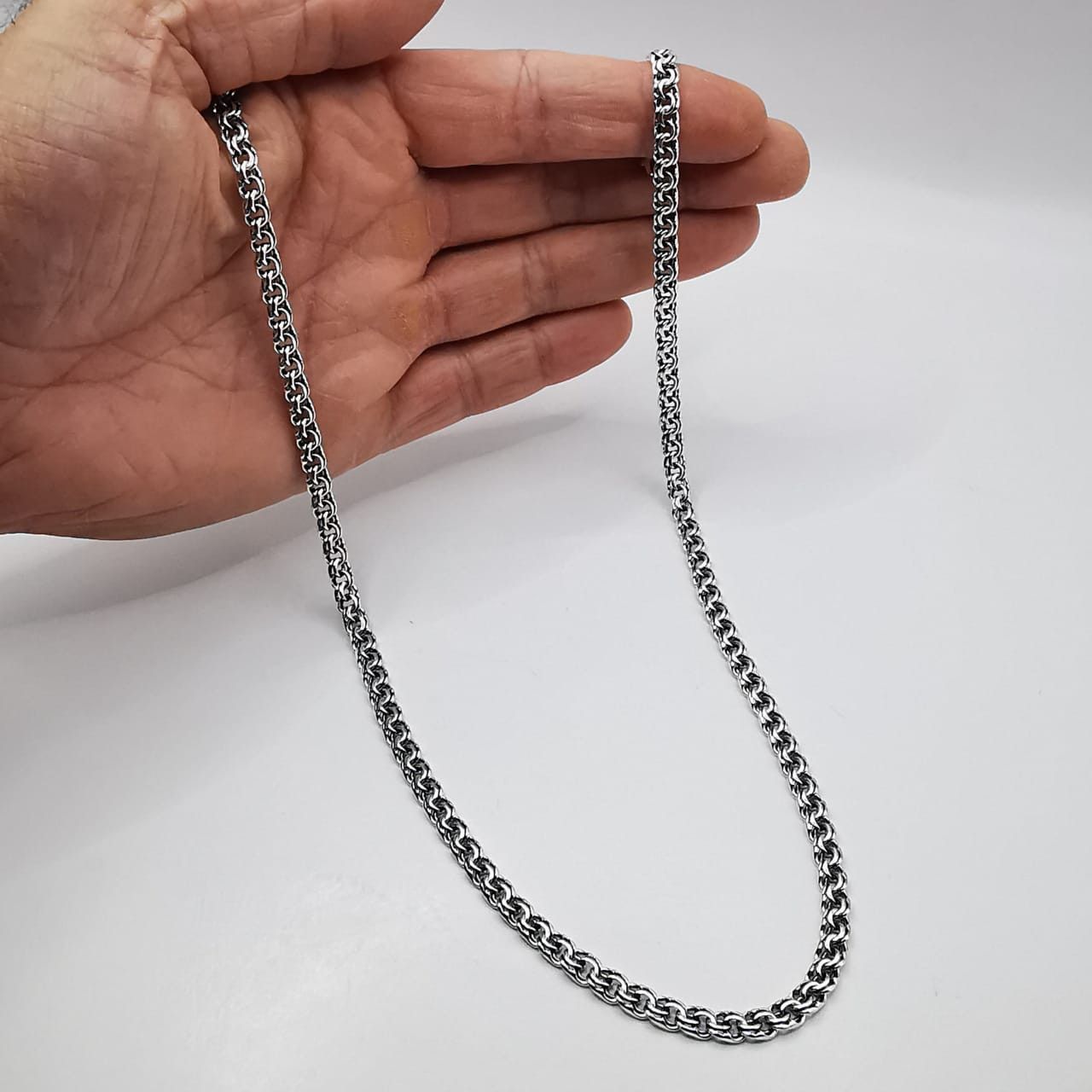 Sterling Silver Vintage Chain Necklece,925 Sterling Silver,Signed , 26,11g Size ONE SIZE - 5 Thumbnail