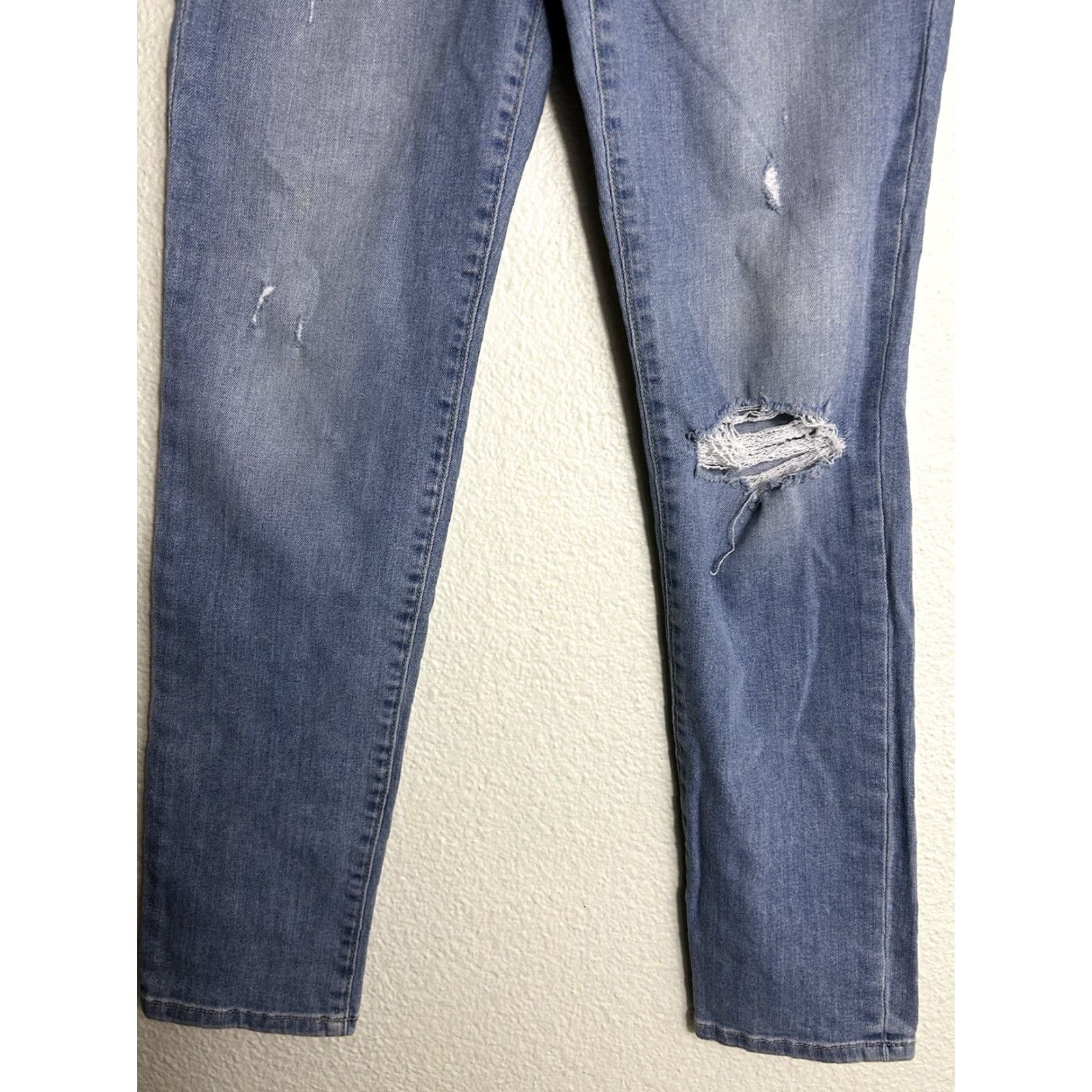 Vintage joes jeans Womens Slim Ankle 25 Light Wash Distressed Jeans 25x29 Womens Size 42" / US 20 - 2 Thumbnail