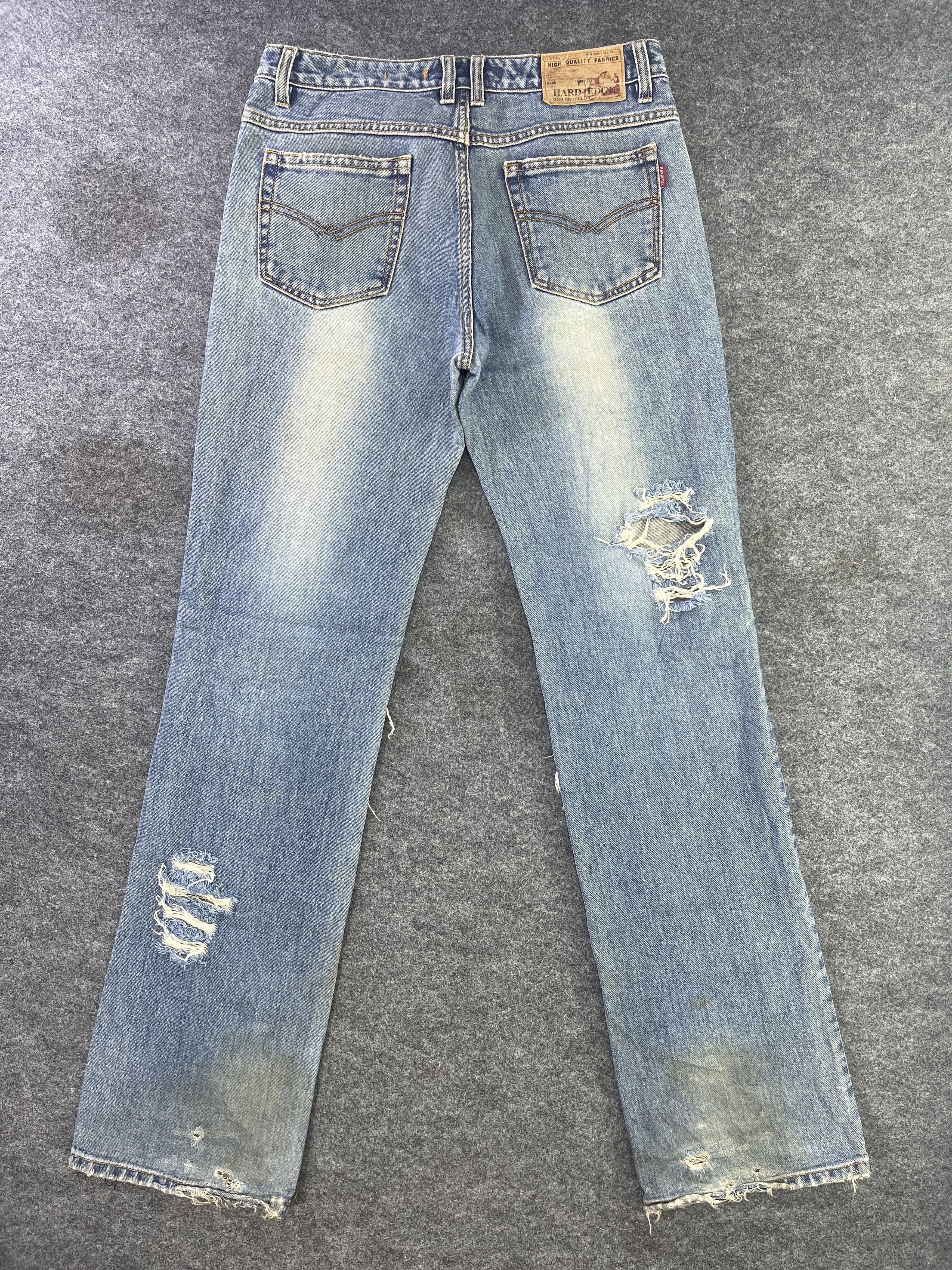 Japanese Brand Hard Edge Patchwork Jeans - J965 Size US 30 / EU 46 - 3 Thumbnail