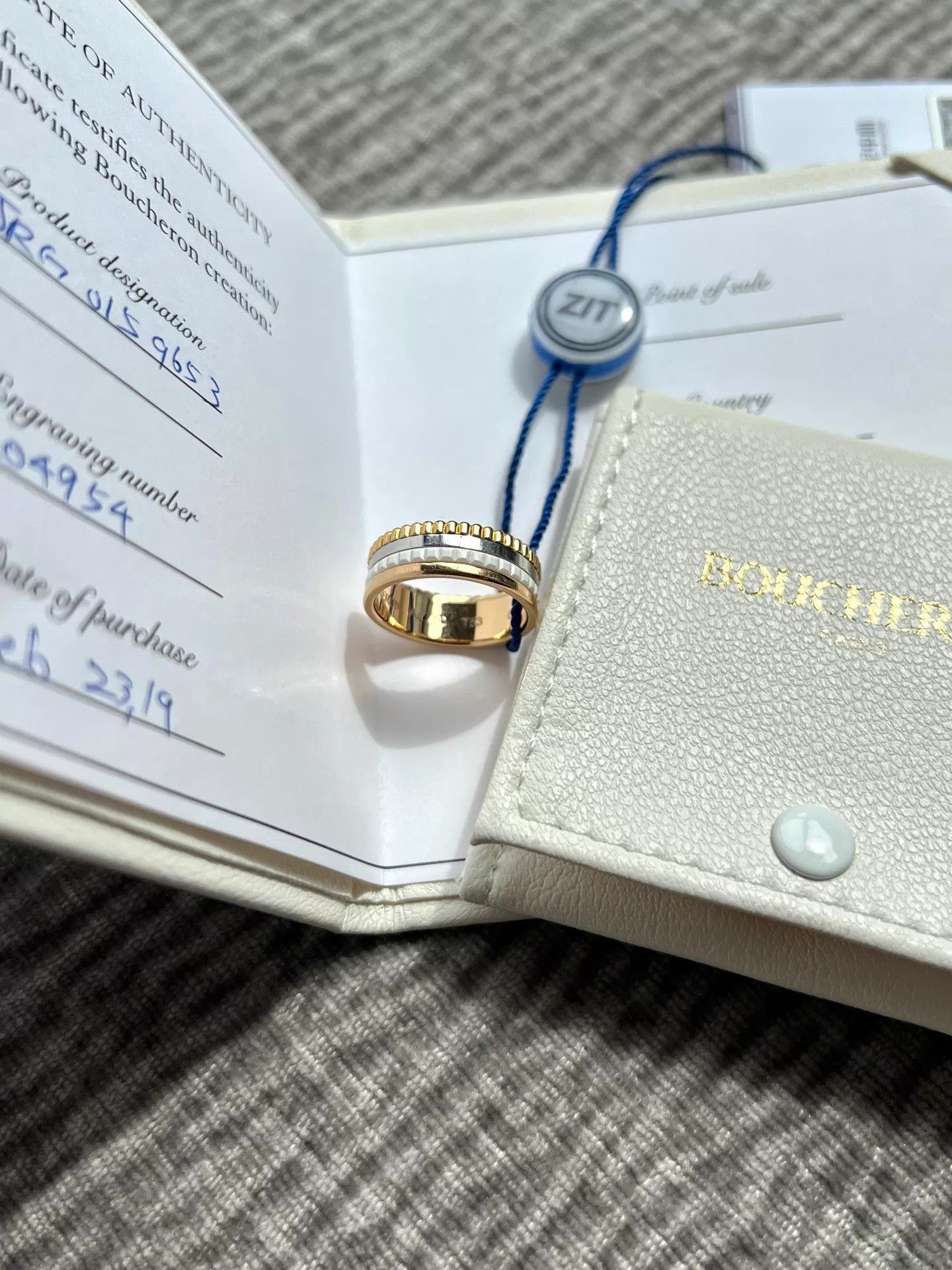 Other Boucheron White Ceramic 18k Ring 53 2019 Card Size ONE SIZE - 1 Thumbnail