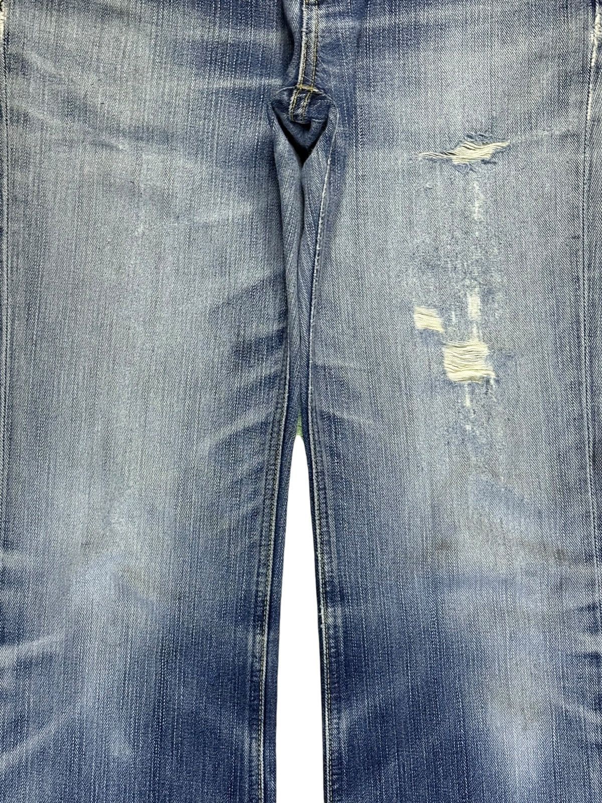 Lee Vintage Lee Faded Wash Distressed Flare Jeans Size US 31 - 5 Thumbnail