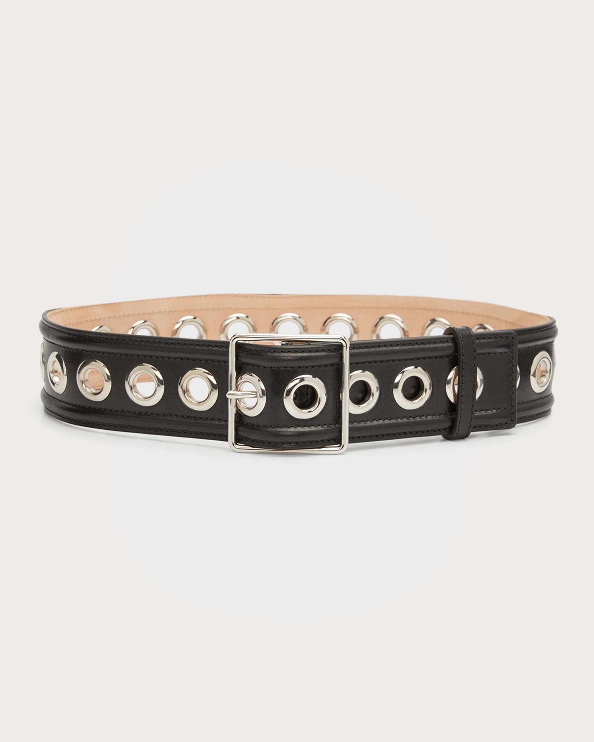 Alexander McQueen o1y0325 Size: 30 / High-Waist Belt in Black Size ONE SIZE - 1 Thumbnail