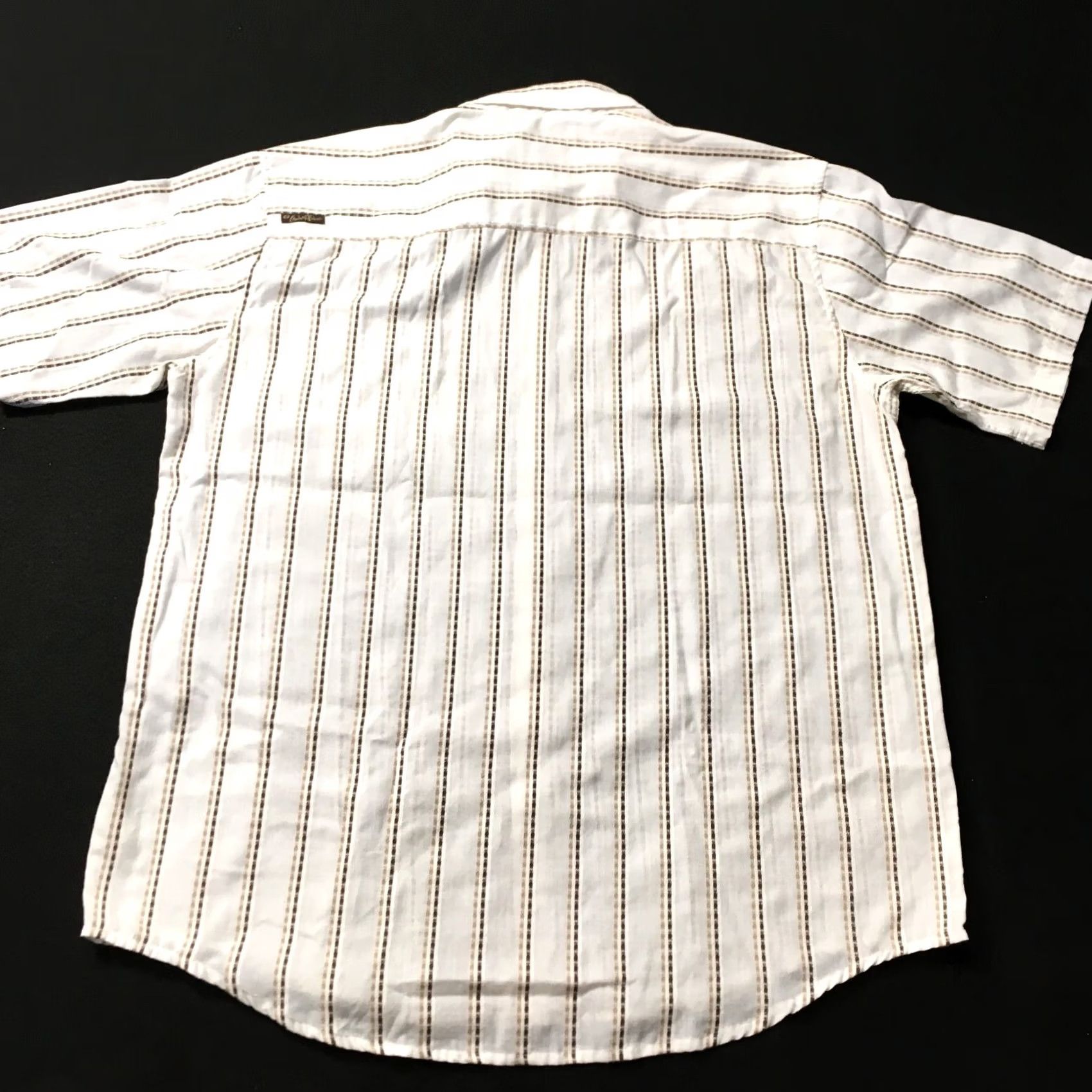 Anchor Blue Anchor Blue Shirt Men's XL White brown Stripes Short Sleeve Embroidered Size US XL / EU 56 / 4 - 6 Thumbnail