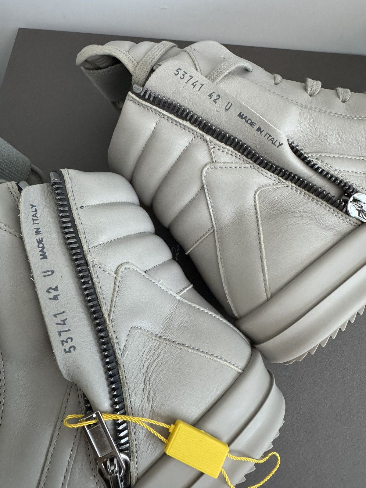 Rick Owens RICK OWENS LEATHER PEARL GEOBASKETS Size US 9 / EU 42 - 10 Thumbnail