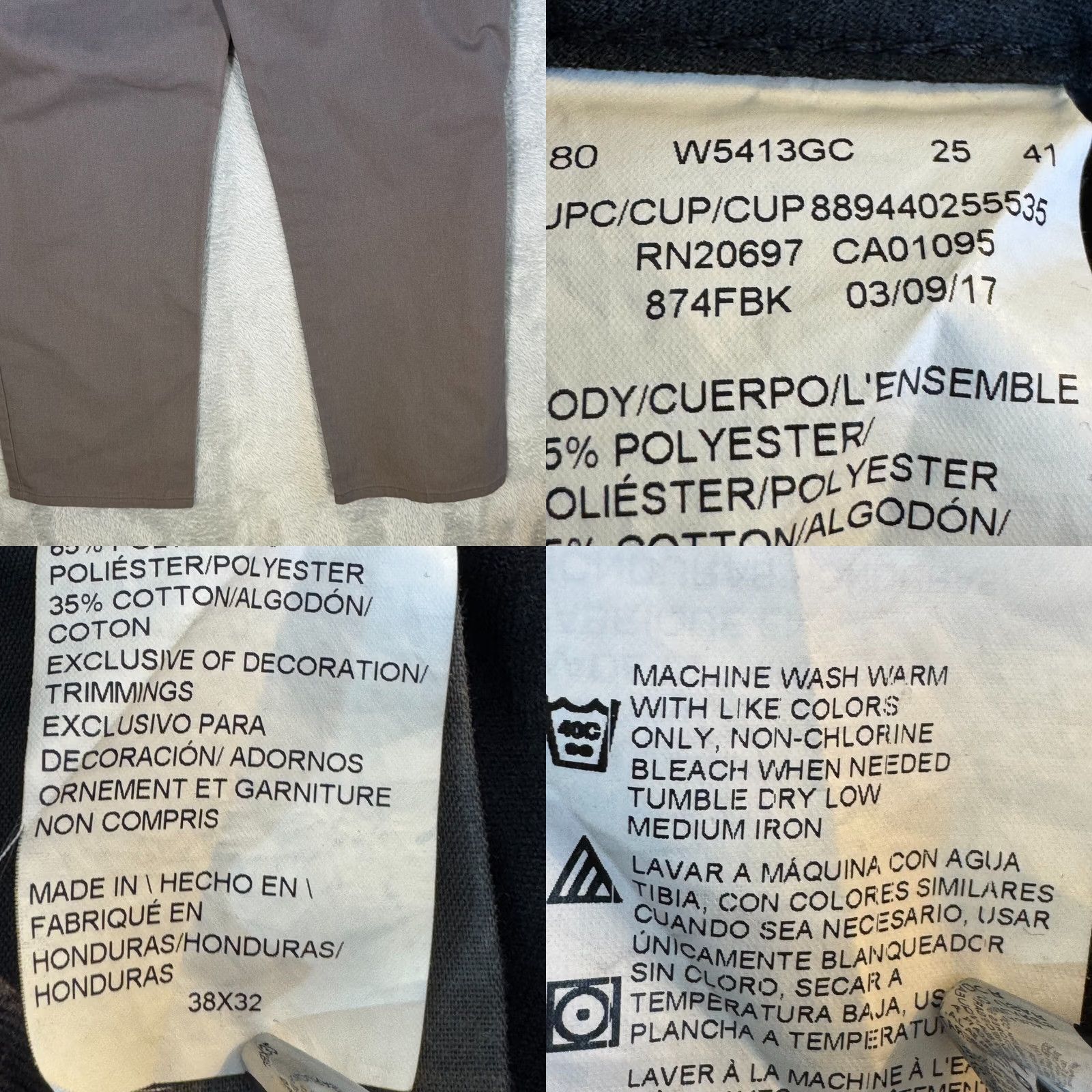 Dickies Dickies Men's Cargo Pants 38 x 30 Grey Polyester Cotton Cargo Pants Mens Regular Wide Collection M1601 Size US 38 / EU 54 - 9 Thumbnail