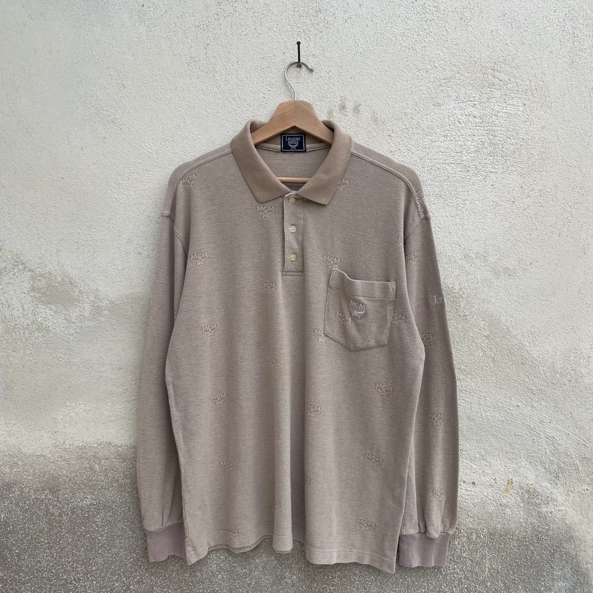 MCM × Vintage Vintage MCM Mongram Polos Longsleeve 🍒 Size US M / EU 48-50 / 2 - 1 Thumbnail