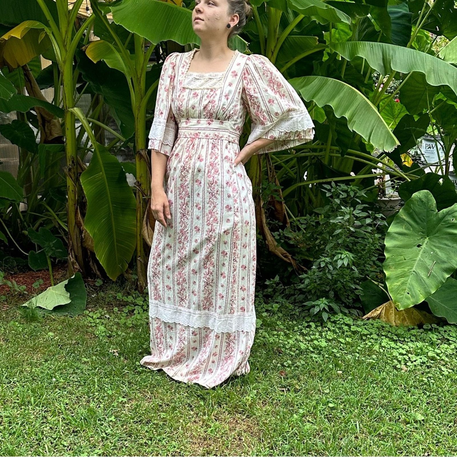 Vintage Vintage Jack Kramer 70’s Boho Maxi Dress Size S / US 4 / IT 40 - 2 Thumbnail