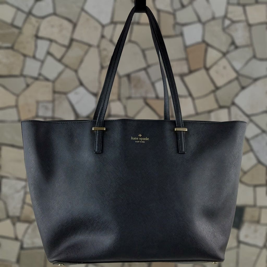 Vintage Kate Spade Cedar Street Harmony Tote Saffiano Leather Shoulder Handbag Purse Womens Large Black Size ONE SIZE - 1 Thumbnail