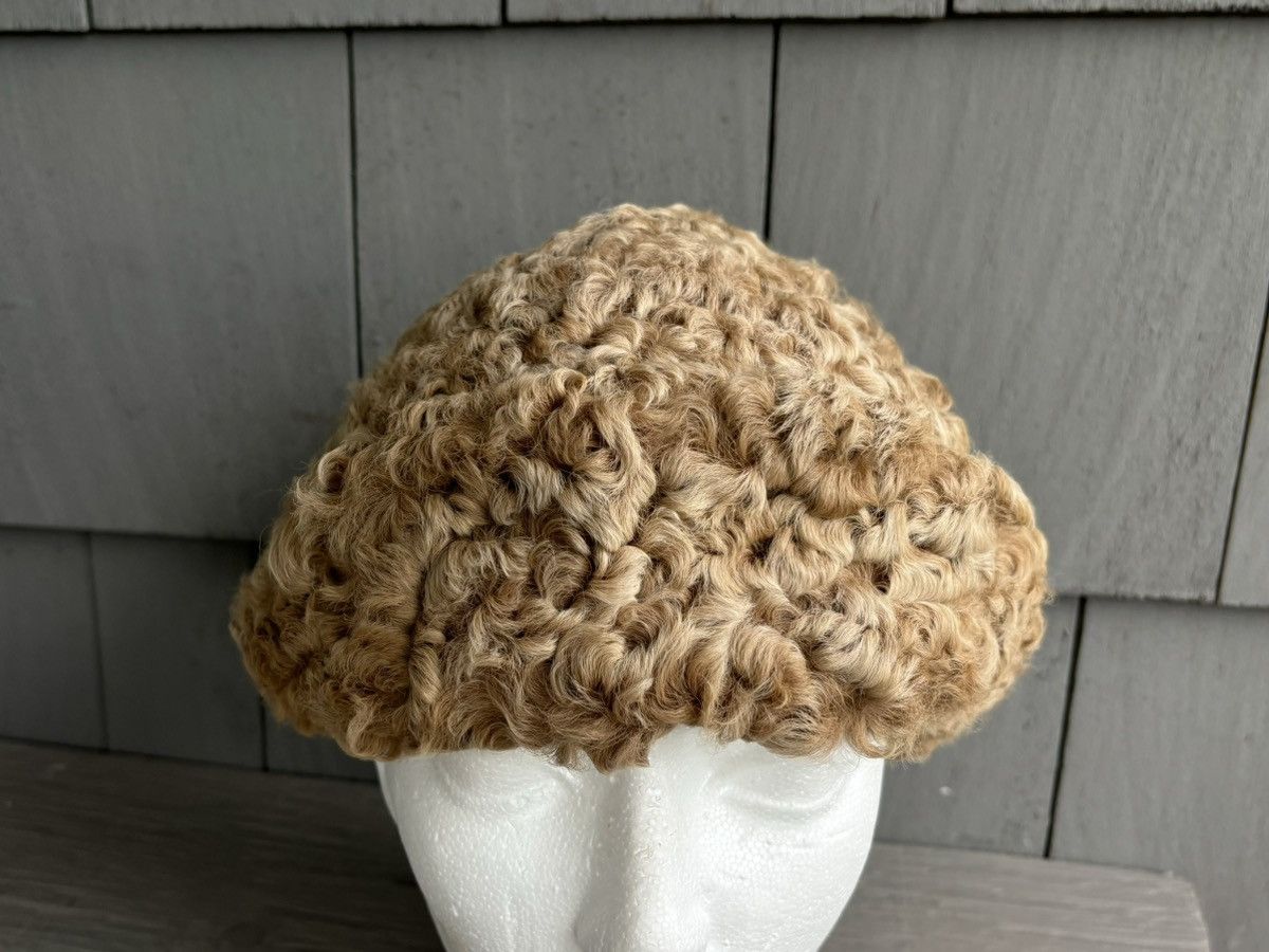 Vintage Vintage Fur Hat Astrakhan Cossack Wool Sheep Euro Russia Cap Size ONE SIZE - 4 Thumbnail