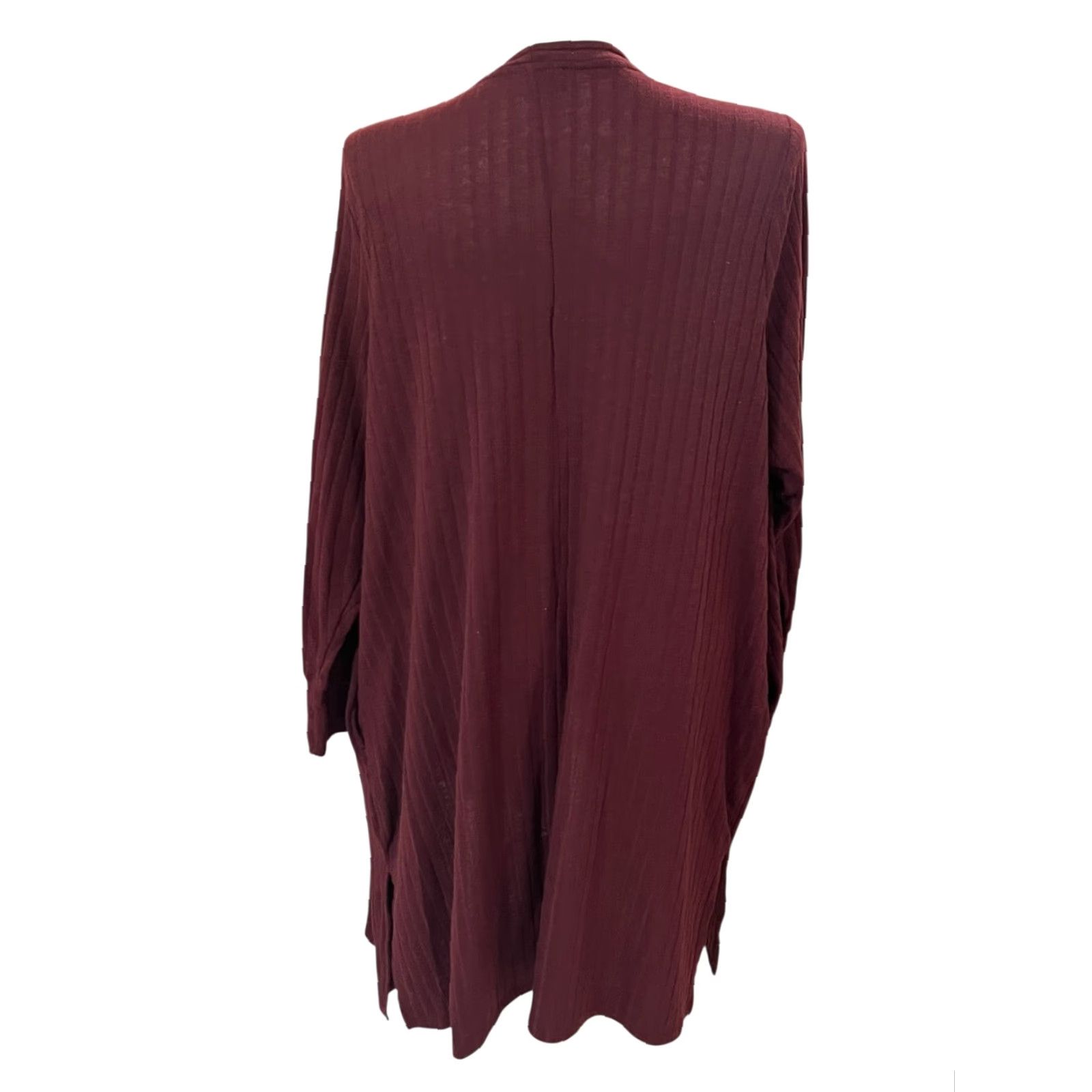 Vintage VINTAGE not applicable; Lane Bryant Burgundy Open Front Duster 3/4 Sleeve Cardigan Size 22/24 Pockets Size 3XL / US 20-22 - 7 Thumbnail