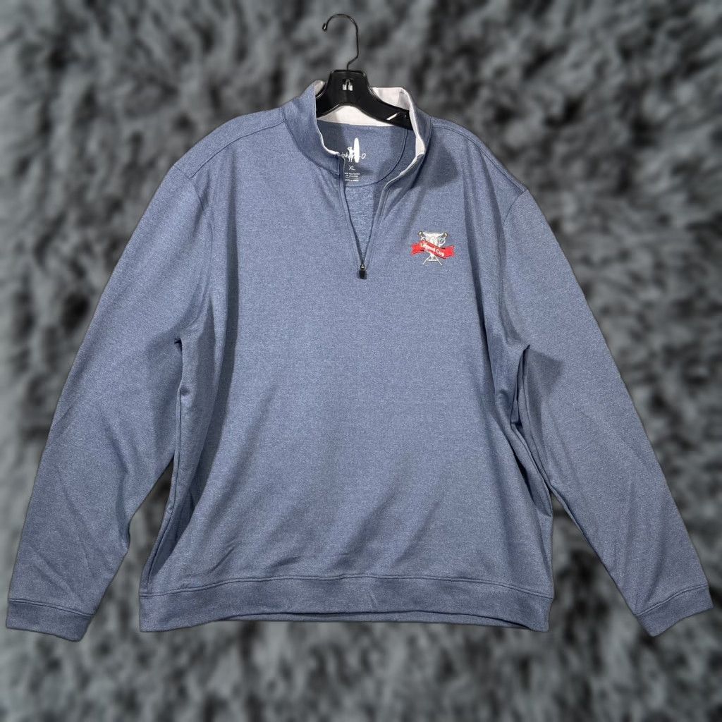 johnnie-O Johnnie-O Men's 1/4 Zip Performance Pullover Jacket Golf XL Blue/Gray Legend Cup Men Size US XL / EU 56 / 4 - 1 Thumbnail