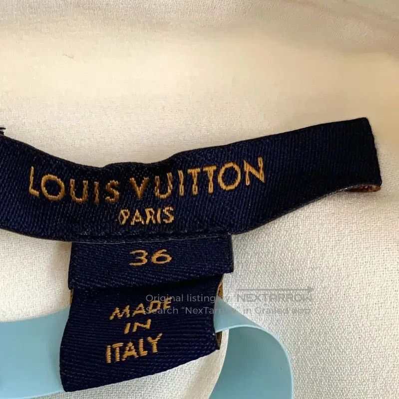 Louis Vuitton Louis Vuitton Beige Silk Ruffle Blouse . Size XS / US 0-2 / IT 36-38 - 4 Thumbnail