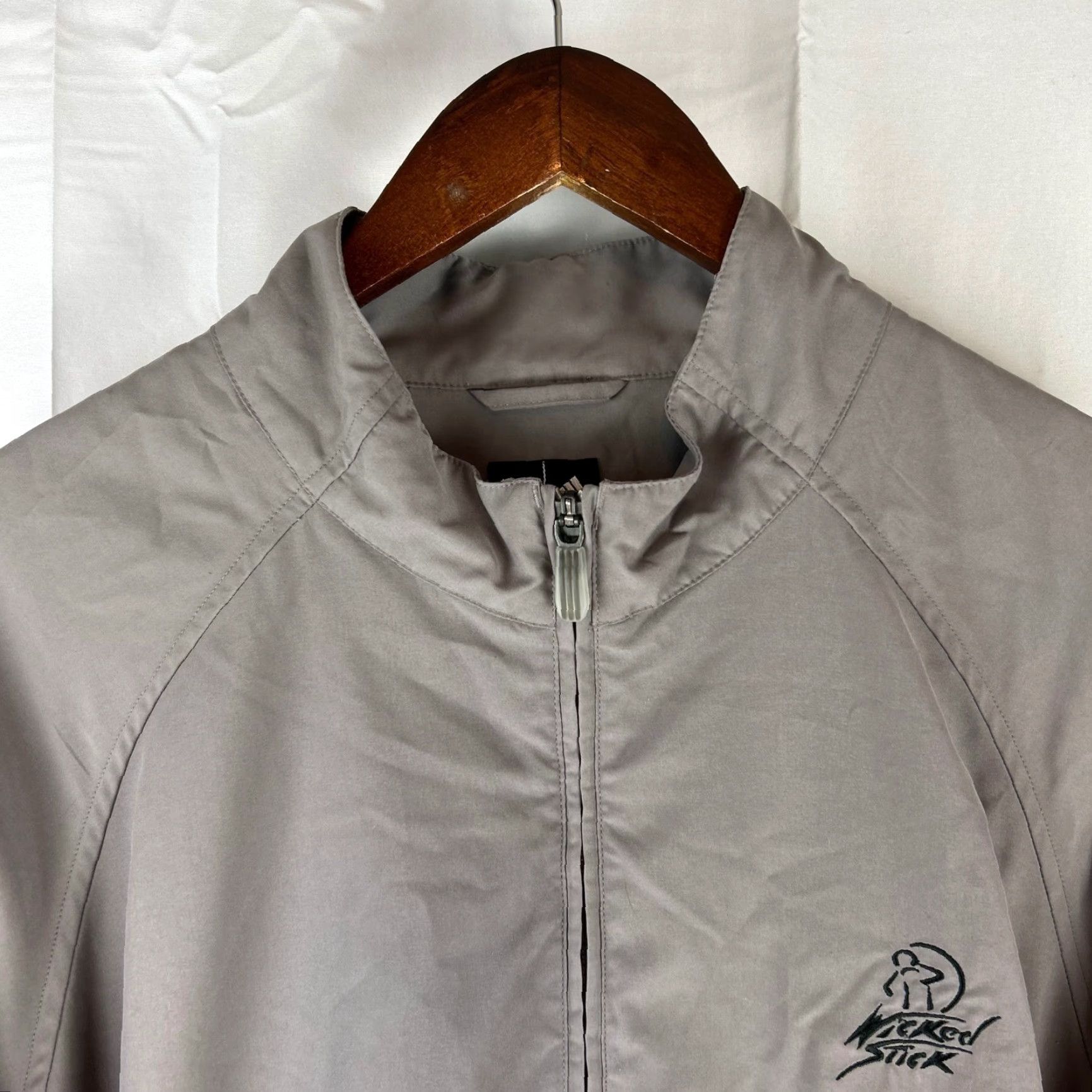 Adidas Adidas Windbreaker Mens Large Gray Short Sleeve 1/4 Zip Wicked Stick Jacket Casual Golf Size US 33 - 3 Thumbnail