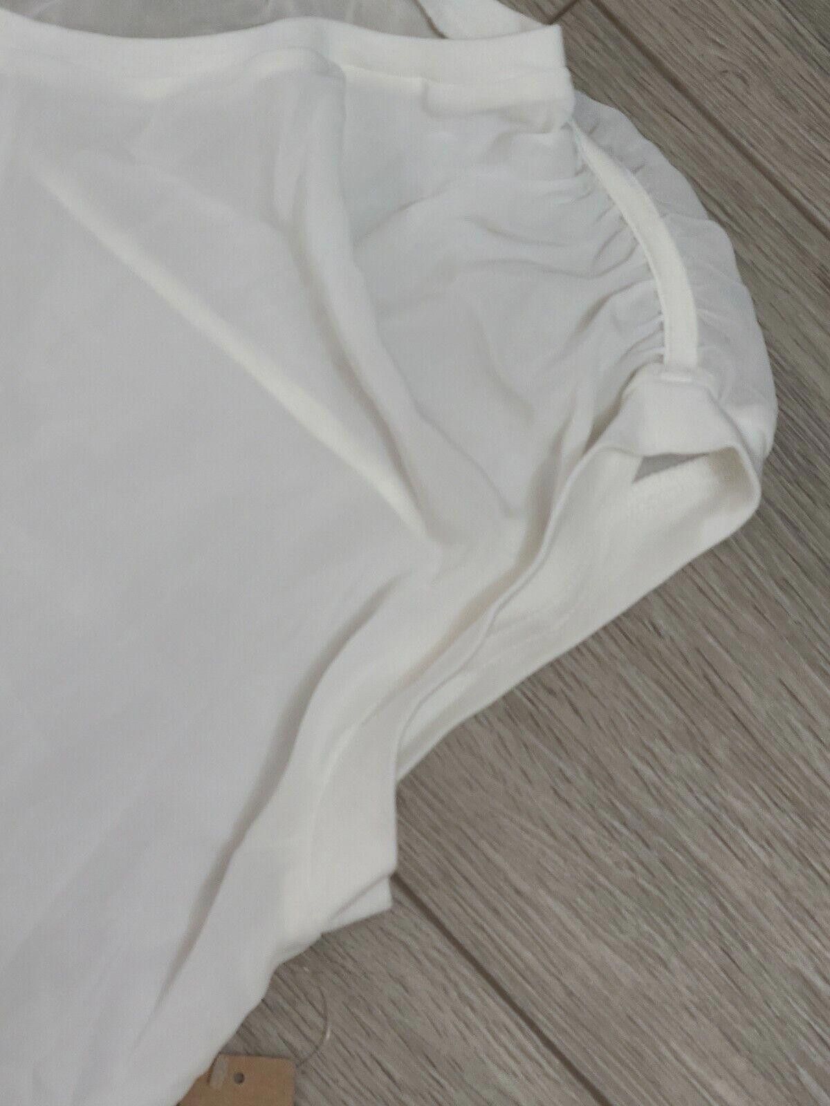 DKNY DKNY Top 18/20w White Sheer Short Sleeve New Blouse Size XXL / US 16-18 / IT 52-54 - 3 Thumbnail