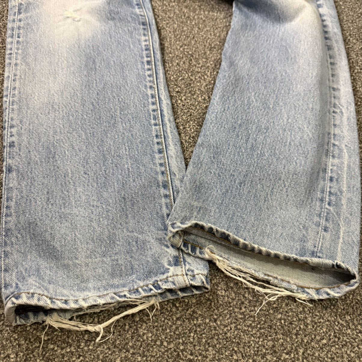 Levi's Vintage Clothing 70s 80s Levis 501 Distressed Aging Rindem Denim W34 USA Size US 34 / EU 50 - 5 Thumbnail