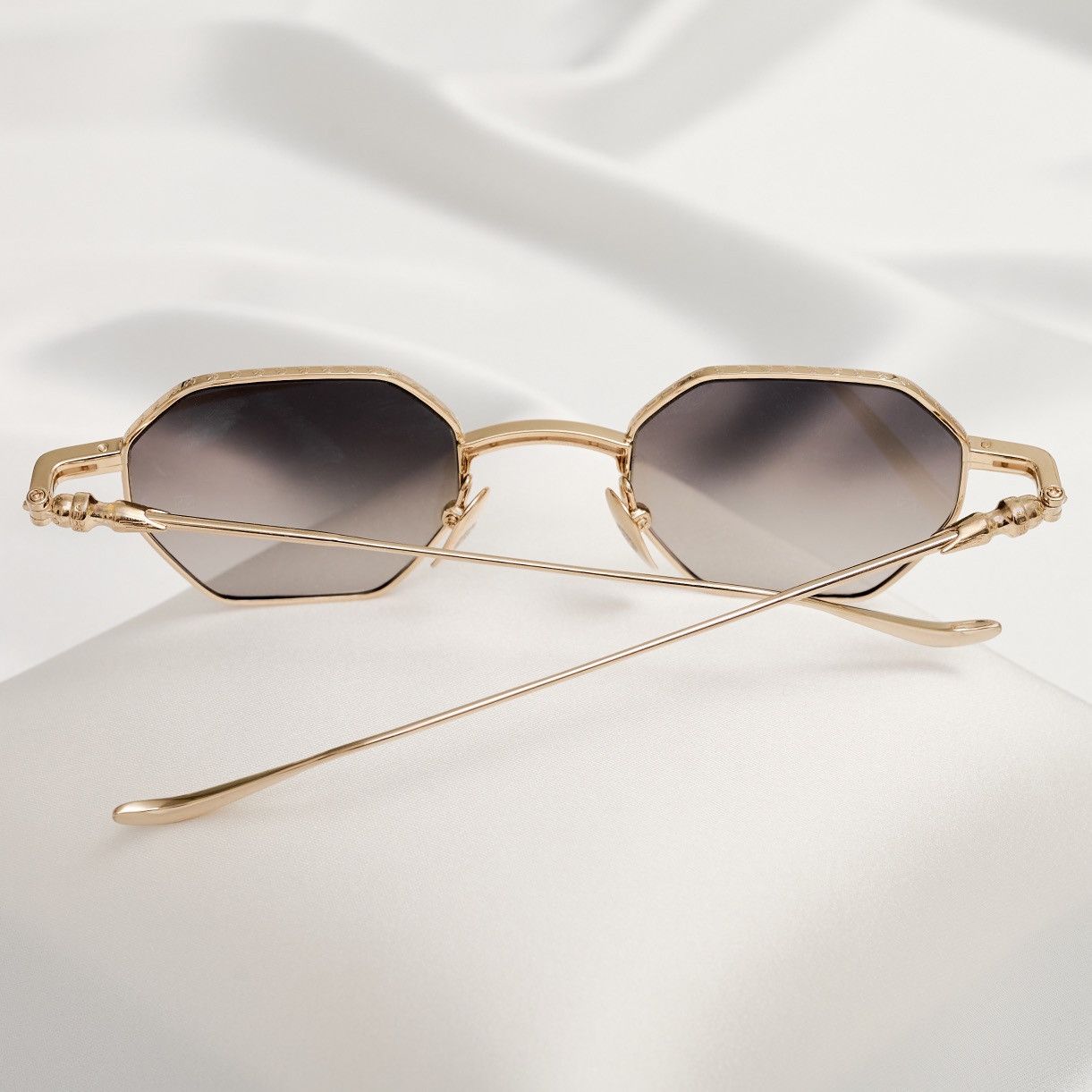 Chrome Hearts CHROME HEARTS EVACULATION MATTE BLACK/GOLD PLATED SUNGLASSES Size ONE SIZE - 7 Thumbnail