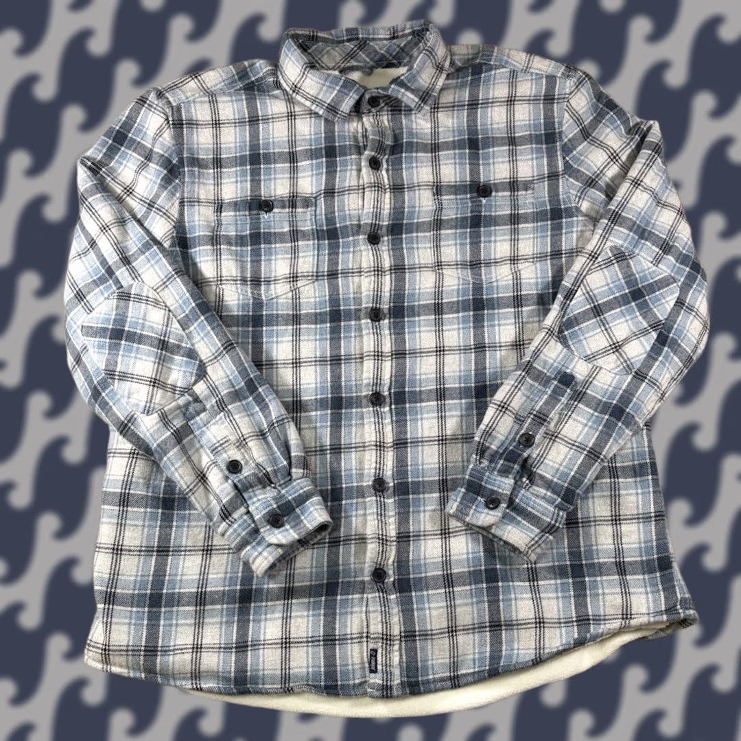 johnnie-O VINTAGE Johnnie-O Flannel Jacket Shacket Blue Sherpa Lined • Men’s XL Shirt Mens Blue Plaid 50 Chest 3-Front Pockets Regular Fit Knit/Flannel Jacket Size US XL / EU 56 / 4 - 1 Thumbnail