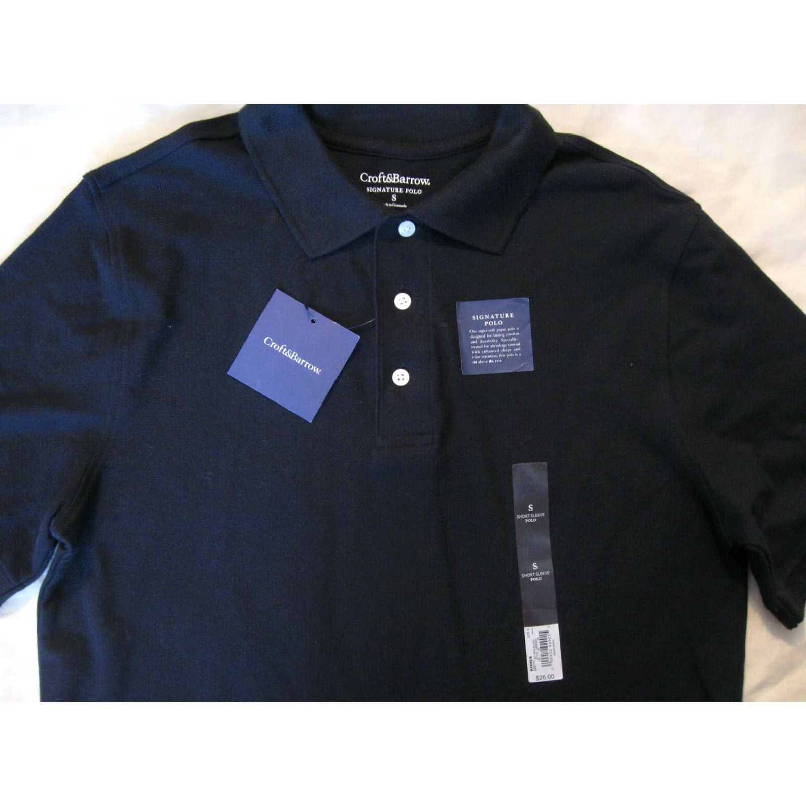 Croft & Barrow Croft & Barrow Men's Signature Polo Shirt Croft & Barrow Polo Shirt Men Small Black Casual 90s? Size US S / EU 44-46 / 1 - 2 Thumbnail