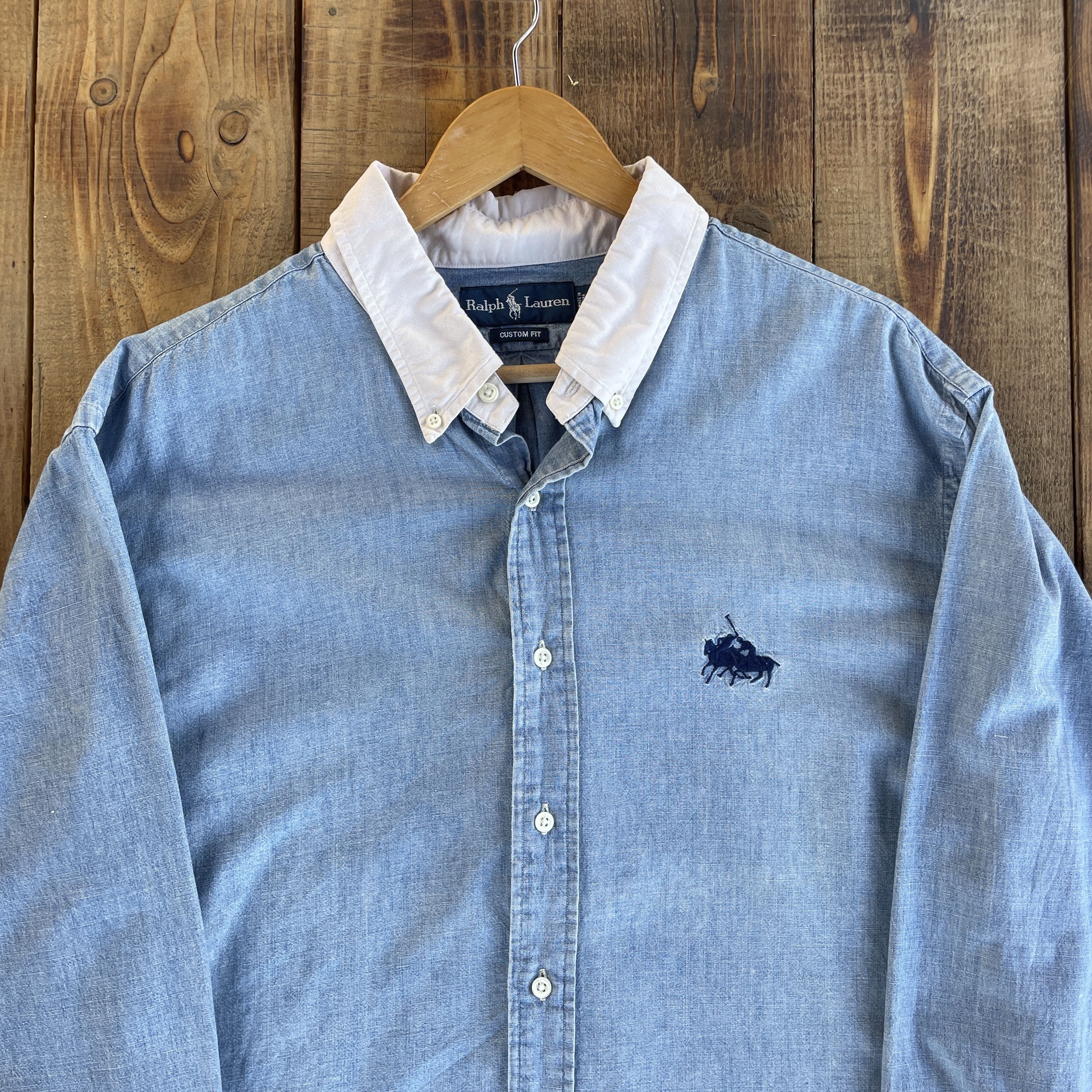 Polo Ralph Lauren Polo Ralph Lauren Contrast Collar Chambray Shirt Size XXL Size US XXL / EU 58 / 5 - 3 Thumbnail