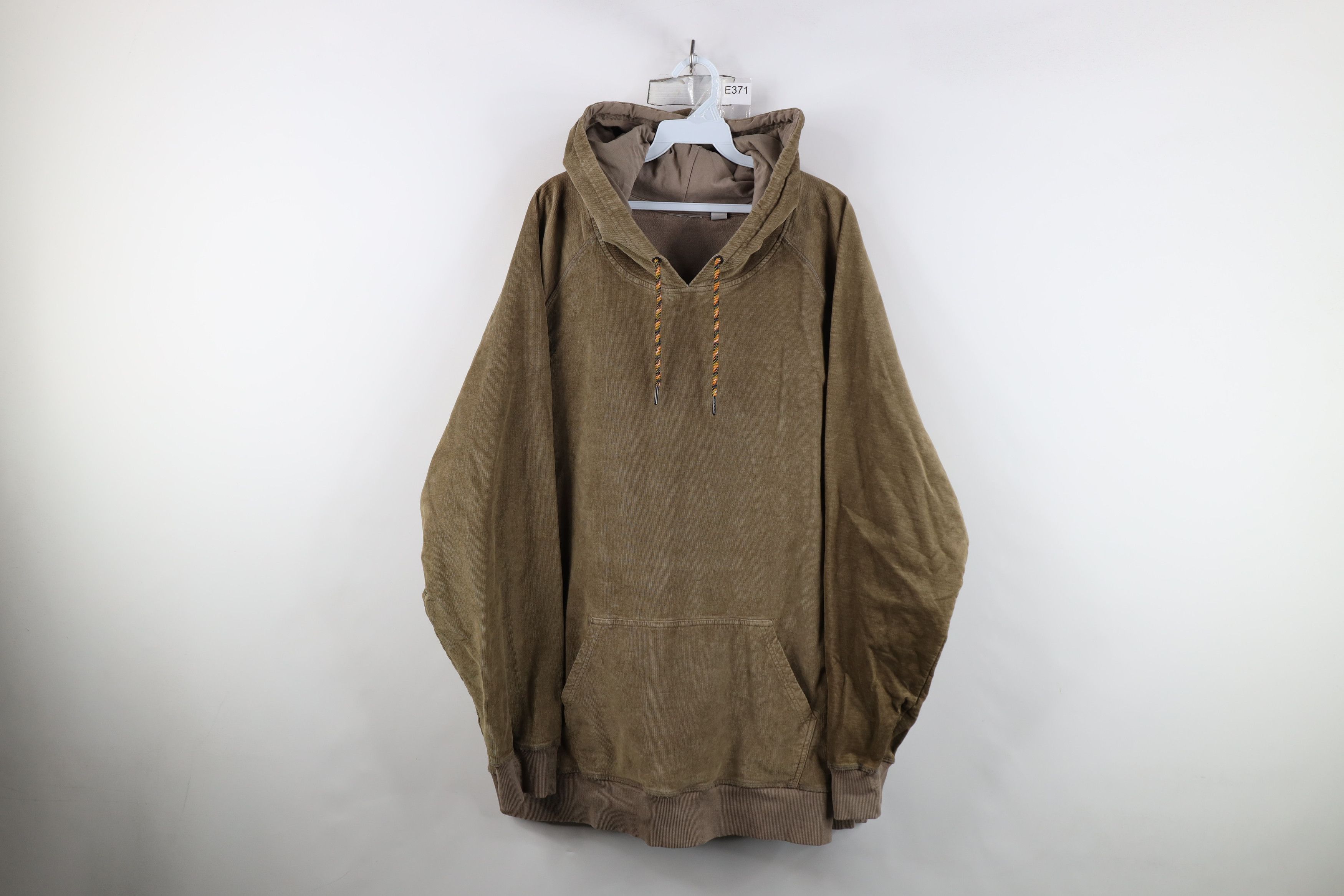 Vintage Vintage 90s Y2K Streetwear Heavyweight Corduroy Hoodie Beige Size US XXL / EU 58 / 5 - 1 Thumbnail