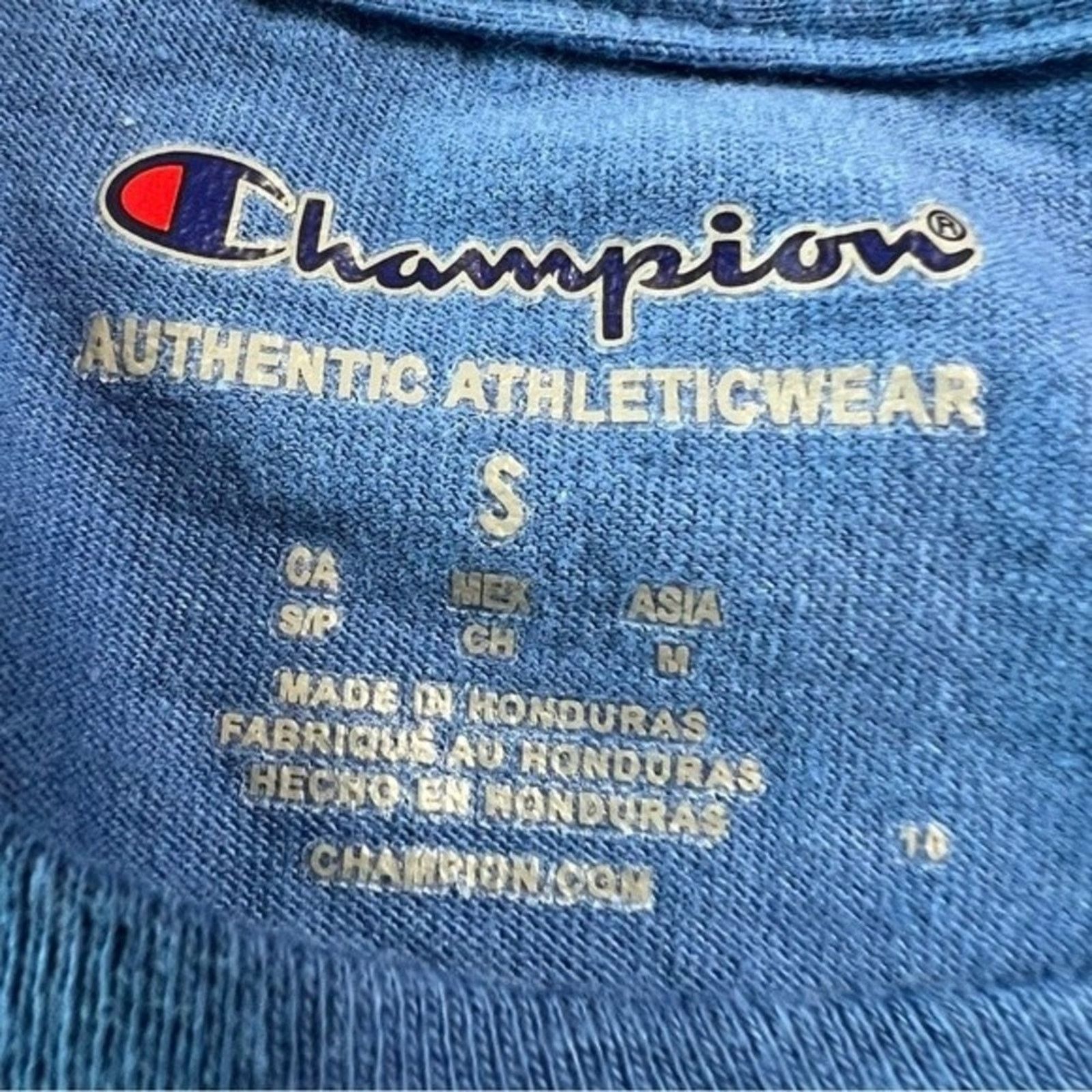 Champion Champion Small Athletic Casual Long Sleeve Blue Basic Shirt Size S / US 4 / IT 40 - 3 Thumbnail