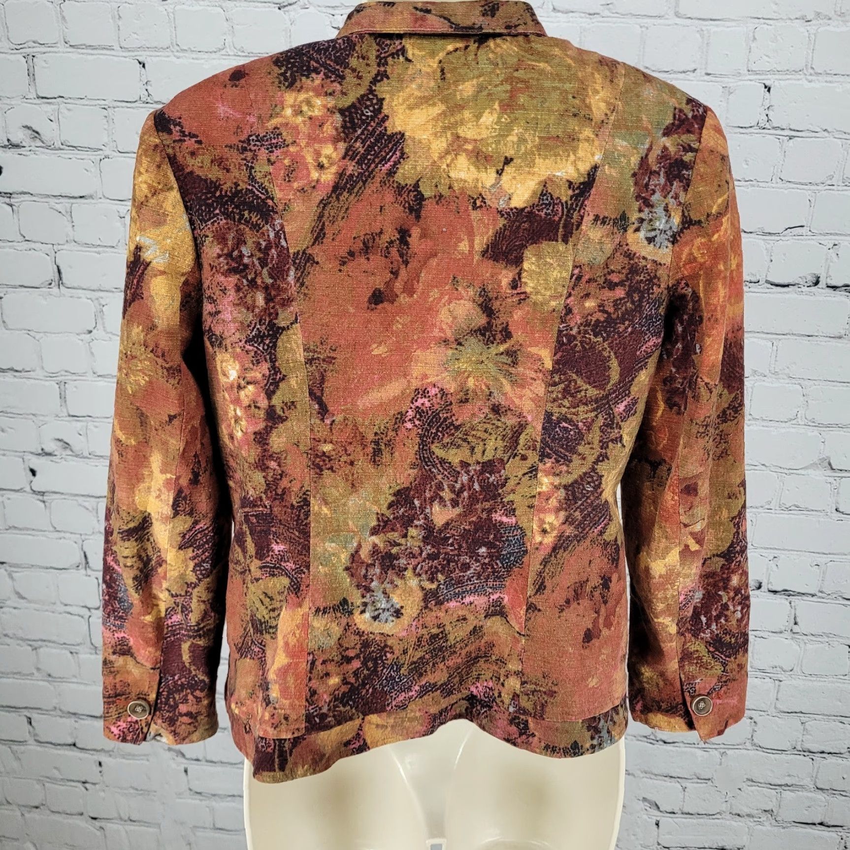 Coldwater Creek Coldwater Creek Multicolor Cotton Stretch Lightweight Buttoned Jacket Size 6P Size M / US 6-8 / IT 42-44 - 2 Thumbnail