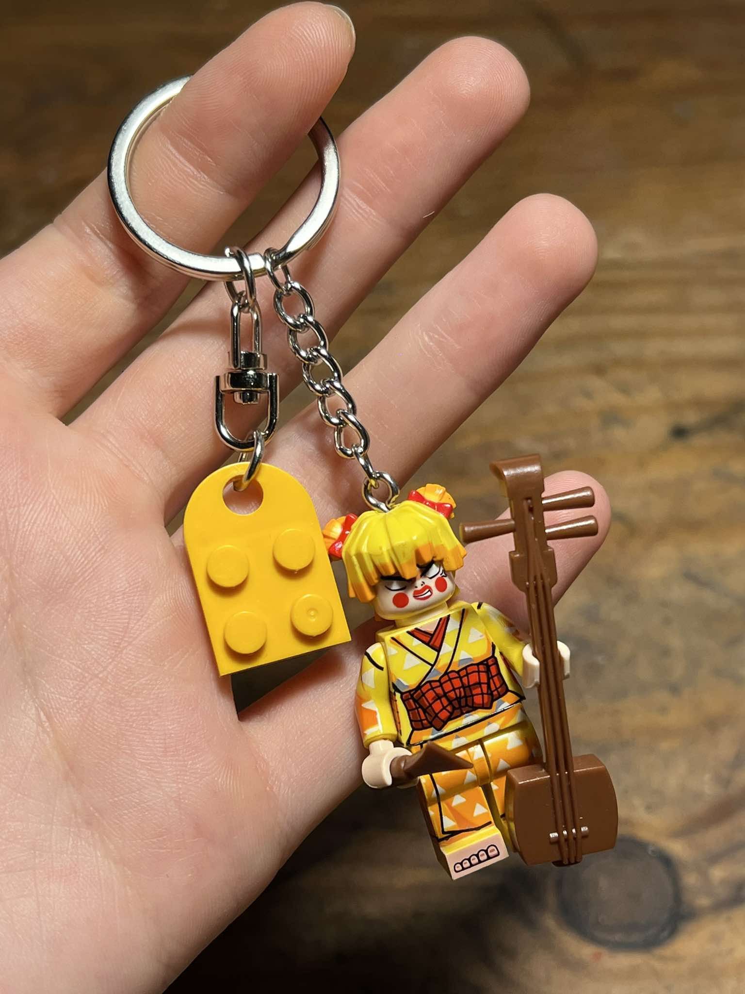 Anime Demon Slayer Zenitsu Inosuke anime minifigure keychain Size ONE SIZE - 5 Thumbnail