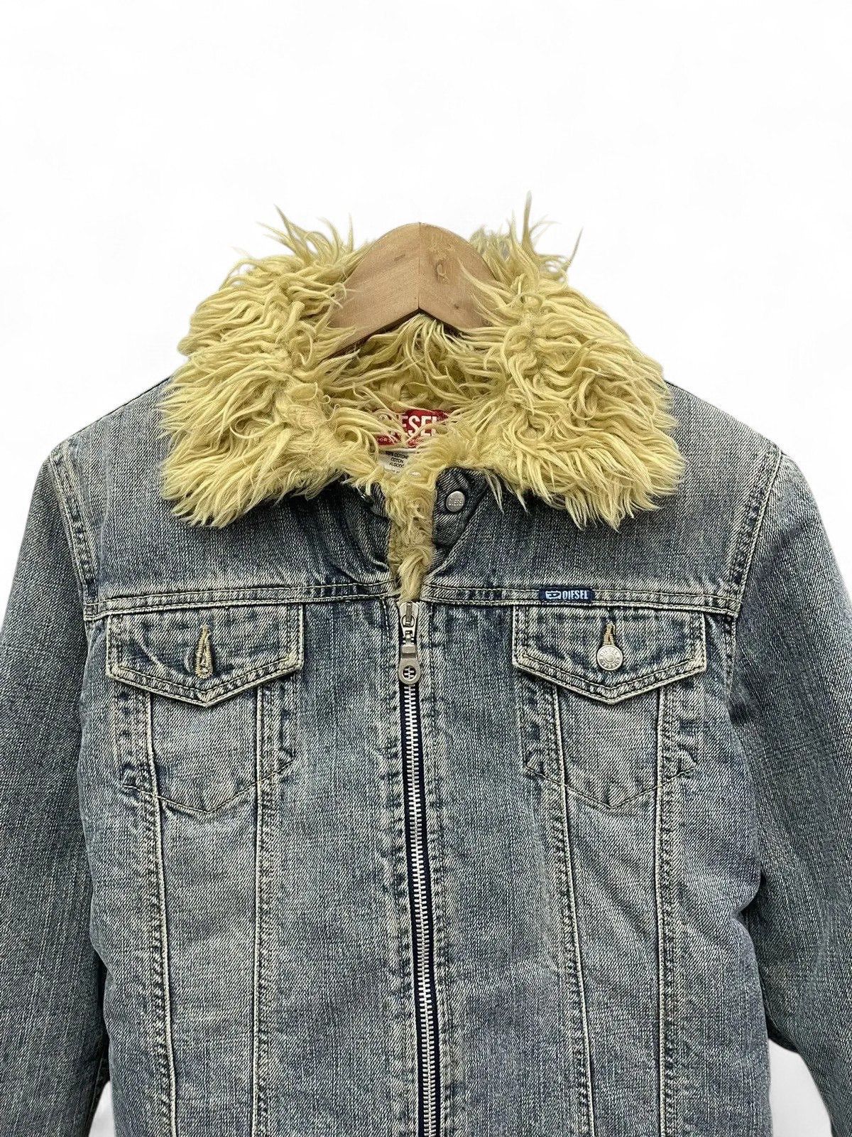 Diesel Diesel Blue Denim Jacket Faux Fur lining fashion Y2K Size S / US 4 / IT 40 - 2 Thumbnail
